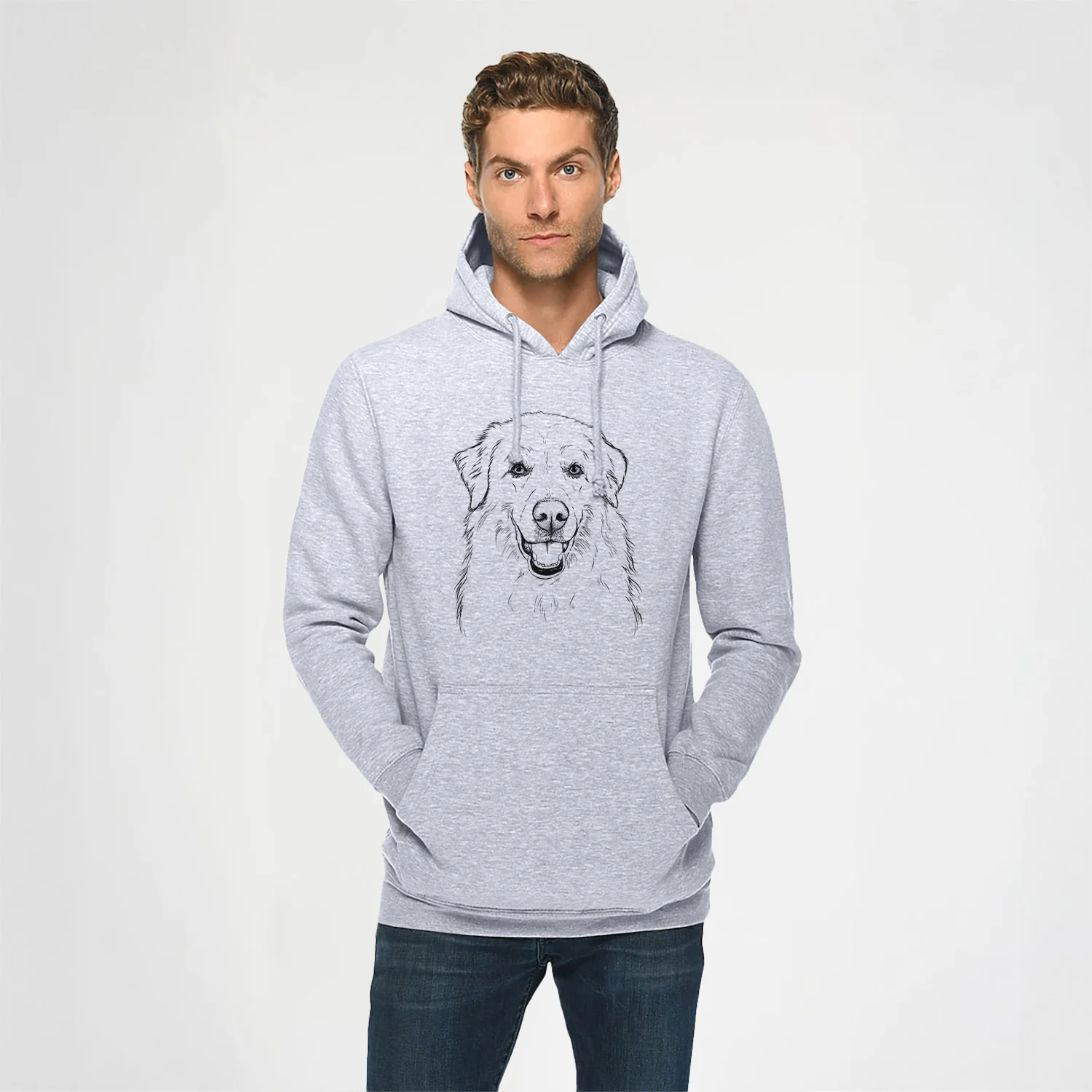 Meg the Great Pyrenees- Heavyweight Fleece Hoodie - Image 2