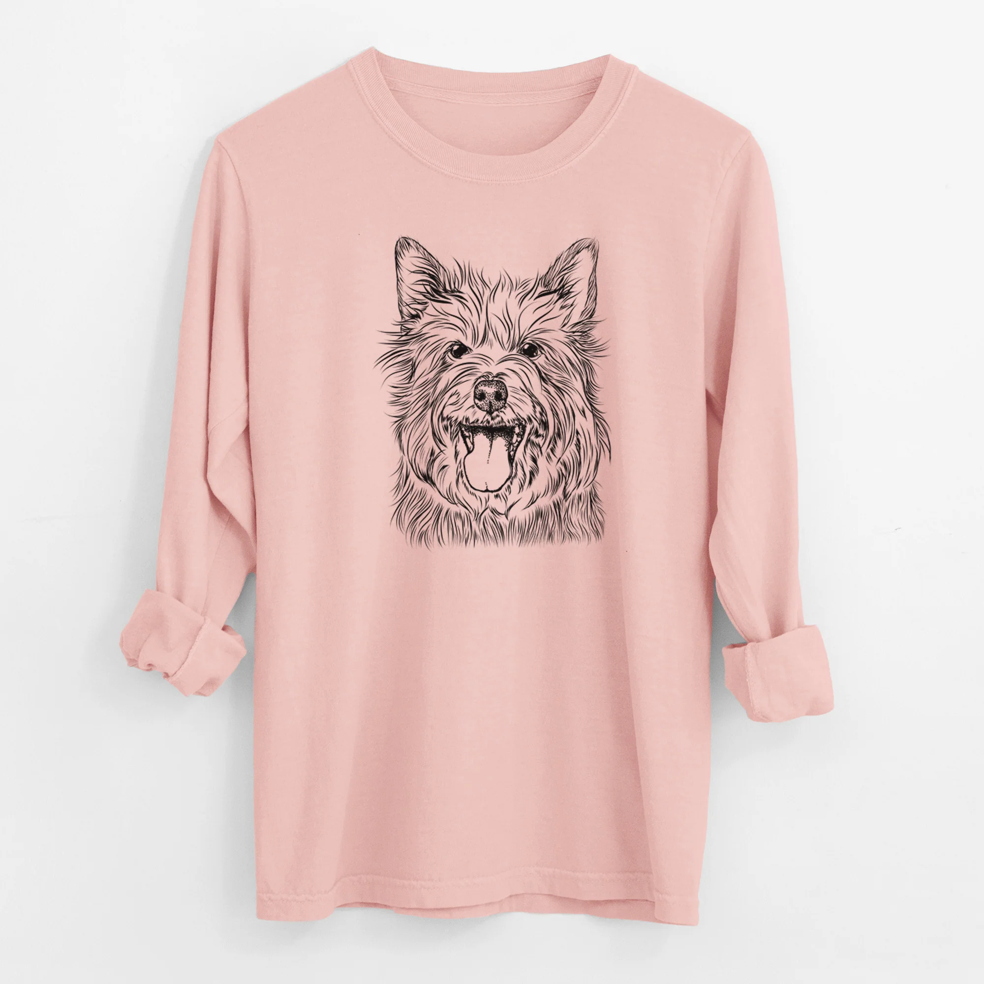Bare Middy the Australian Terrier - Men's Heavyweight 100% Cotton Long Sleeve - Image 11