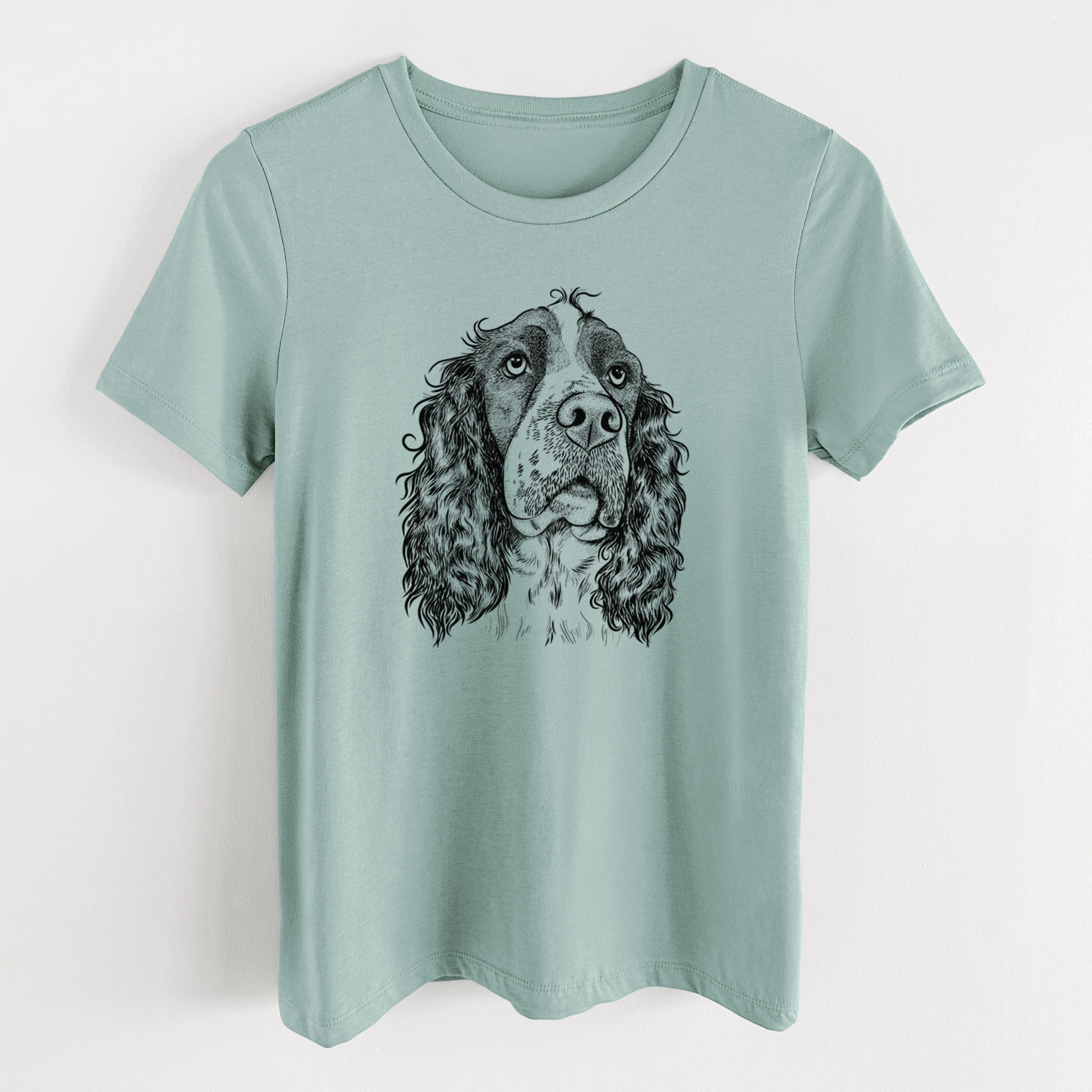 Bare Millie Mae the English Springer Spaniel - Women's Lightweight Relaxed Fit 100% Cotton Crewneck - Image 10