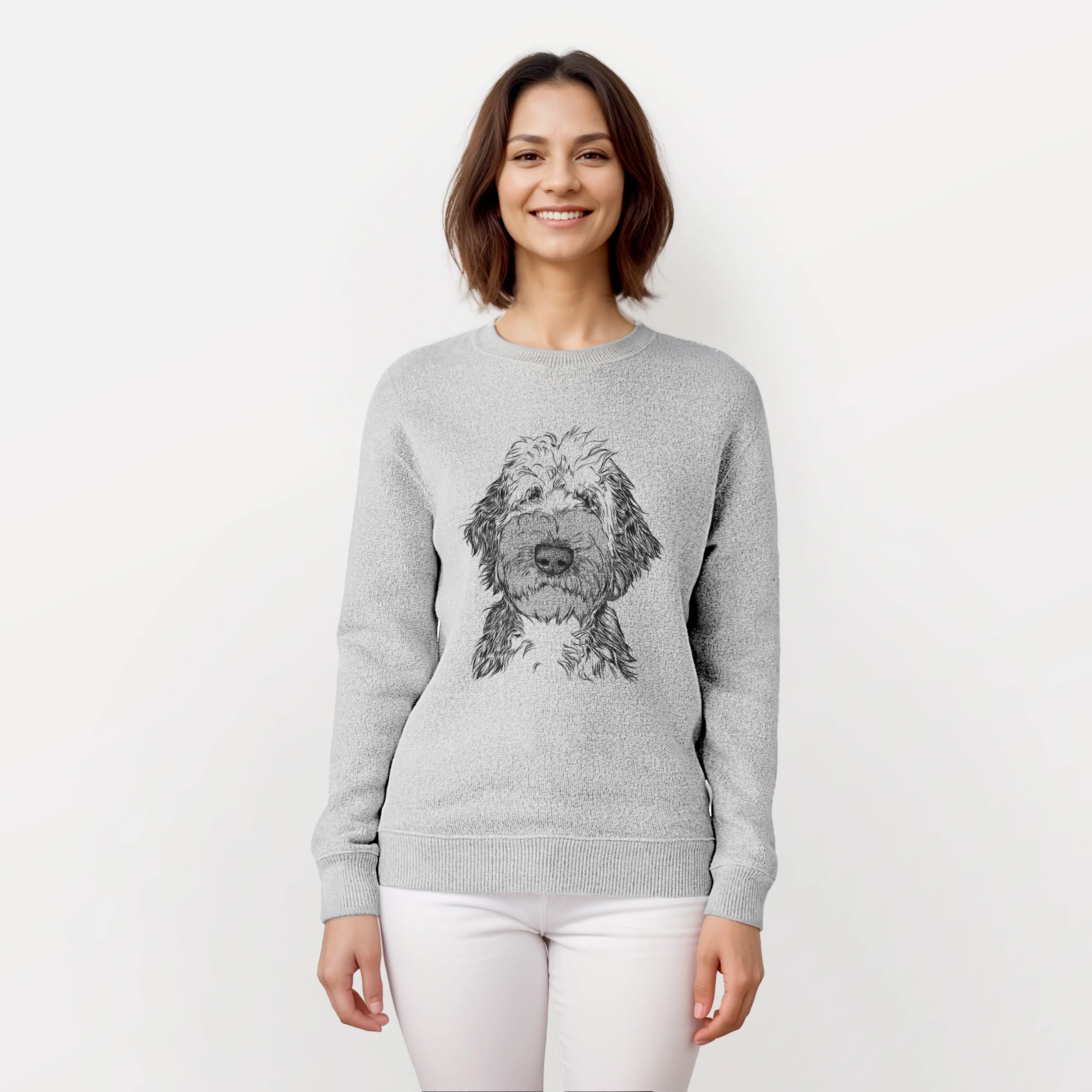 Milo Fluff the Sheepadoodle - Knit Sweatshirt - Image 2