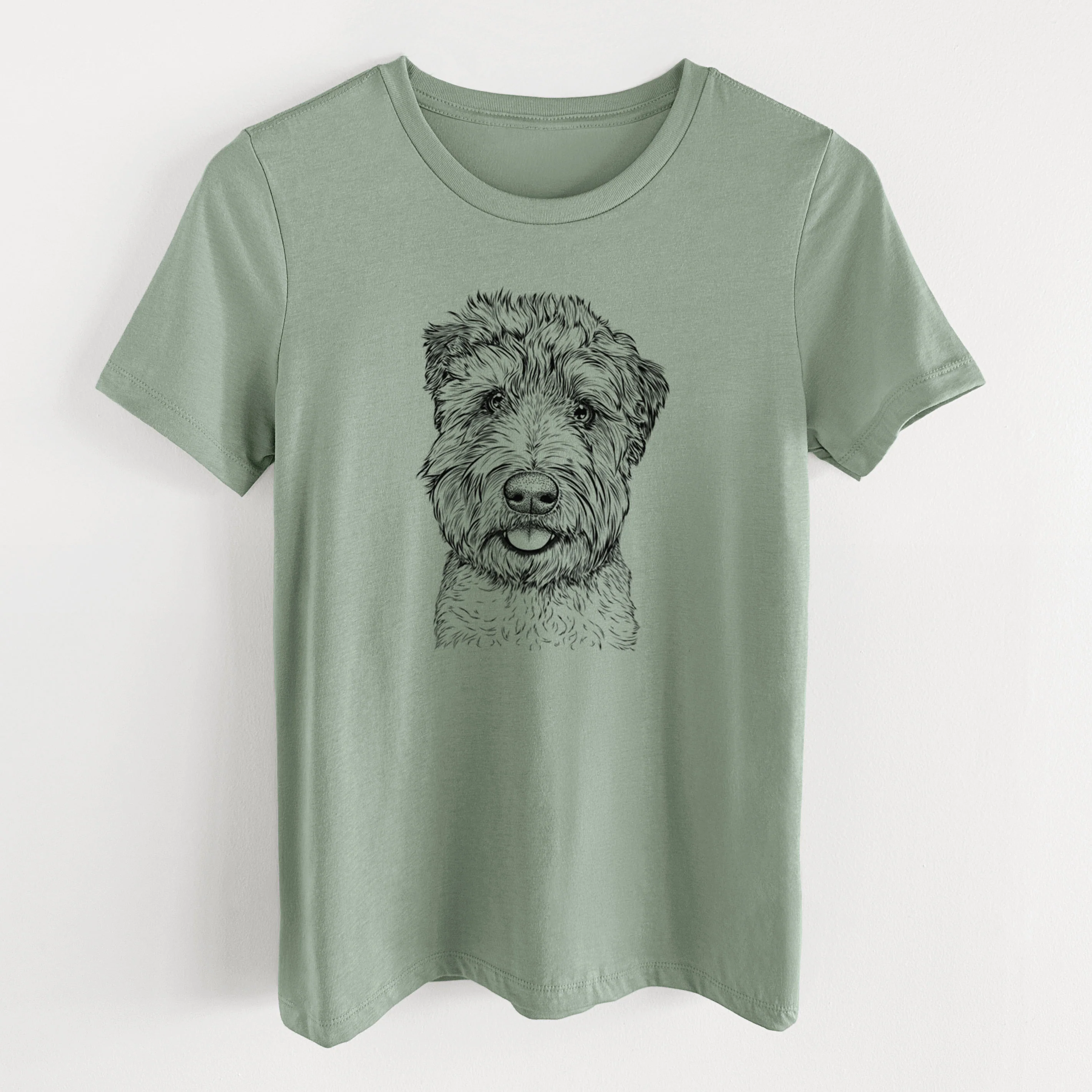 Bare Milton the Soft Coated Wheaten Terrier - Women's Lightweight Relaxed Fit 100% Cotton Crewneck - Image 11