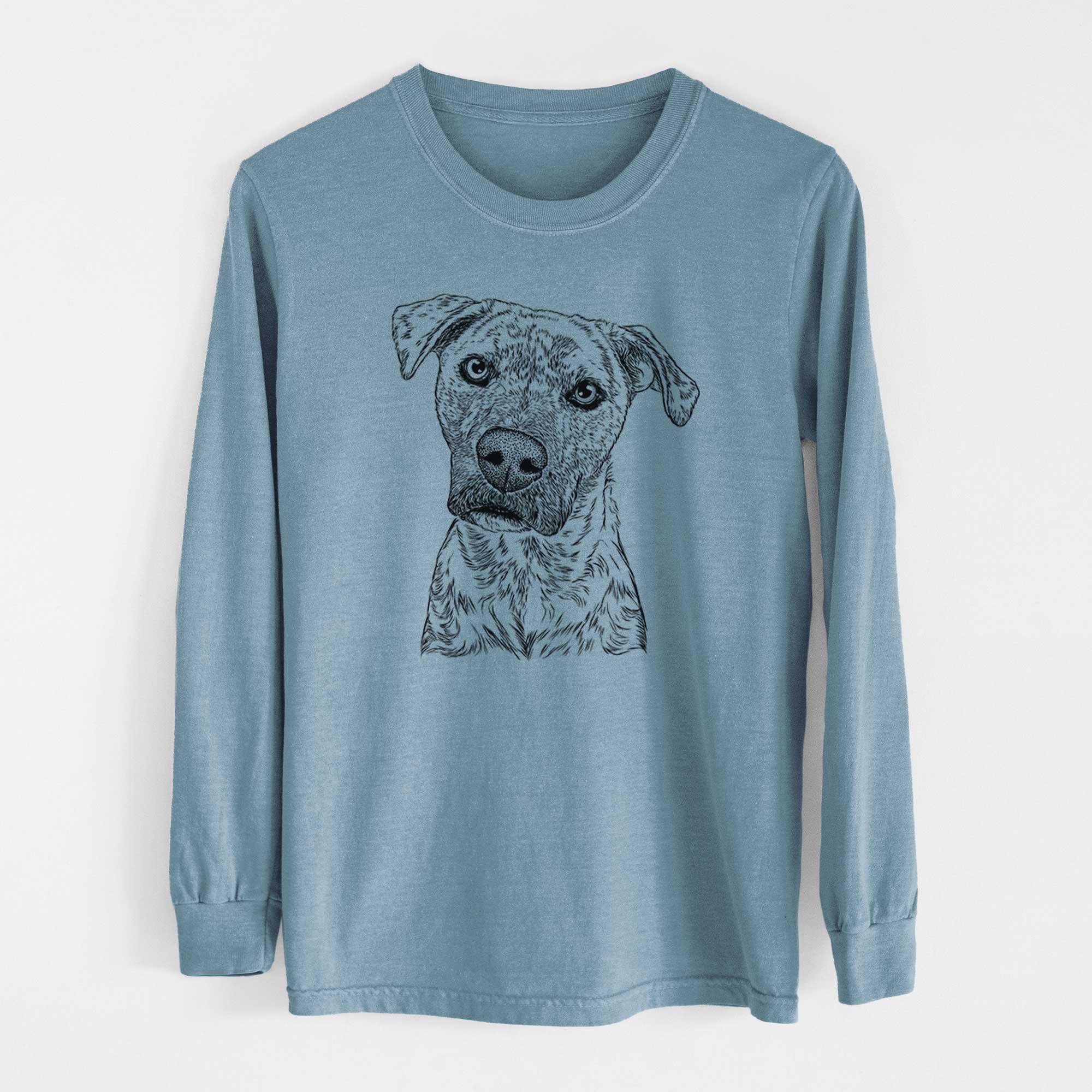 Bare Monster Baby the Pitbull Mix - Men's Heavyweight 100% Cotton Long Sleeve - Image 8