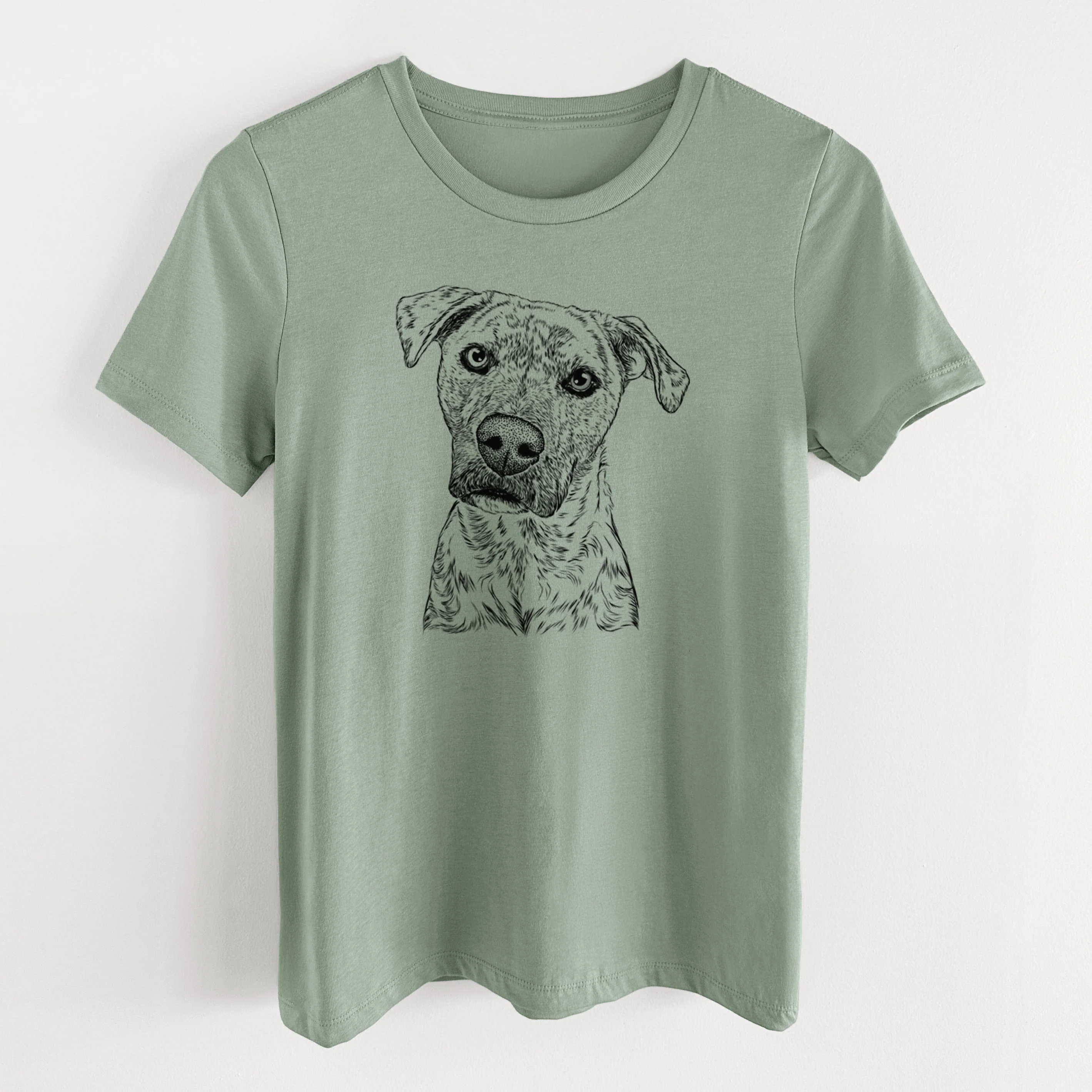 Bare Monster Baby the Pitbull Mix - Women's Lightweight Relaxed Fit 100% Cotton Crewneck - Image 11