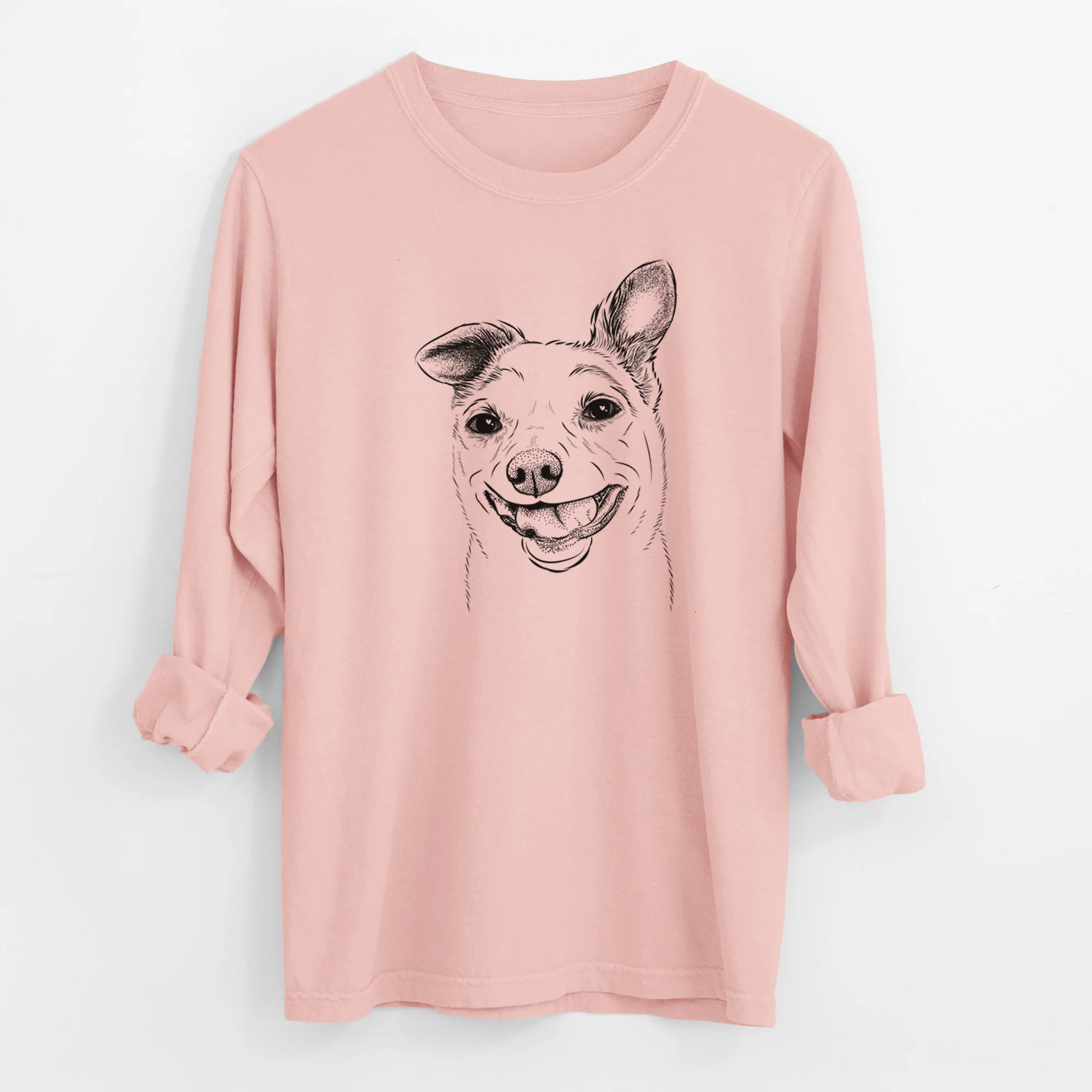 Bare Mortimer the Mixed Breed - Men's Heavyweight 100% Cotton Long Sleeve - Image 10