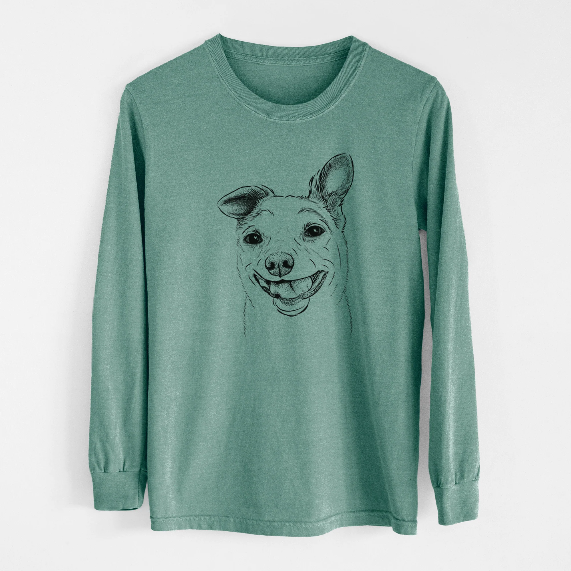 Bare Mortimer the Mixed Breed - Men's Heavyweight 100% Cotton Long Sleeve - Image 11