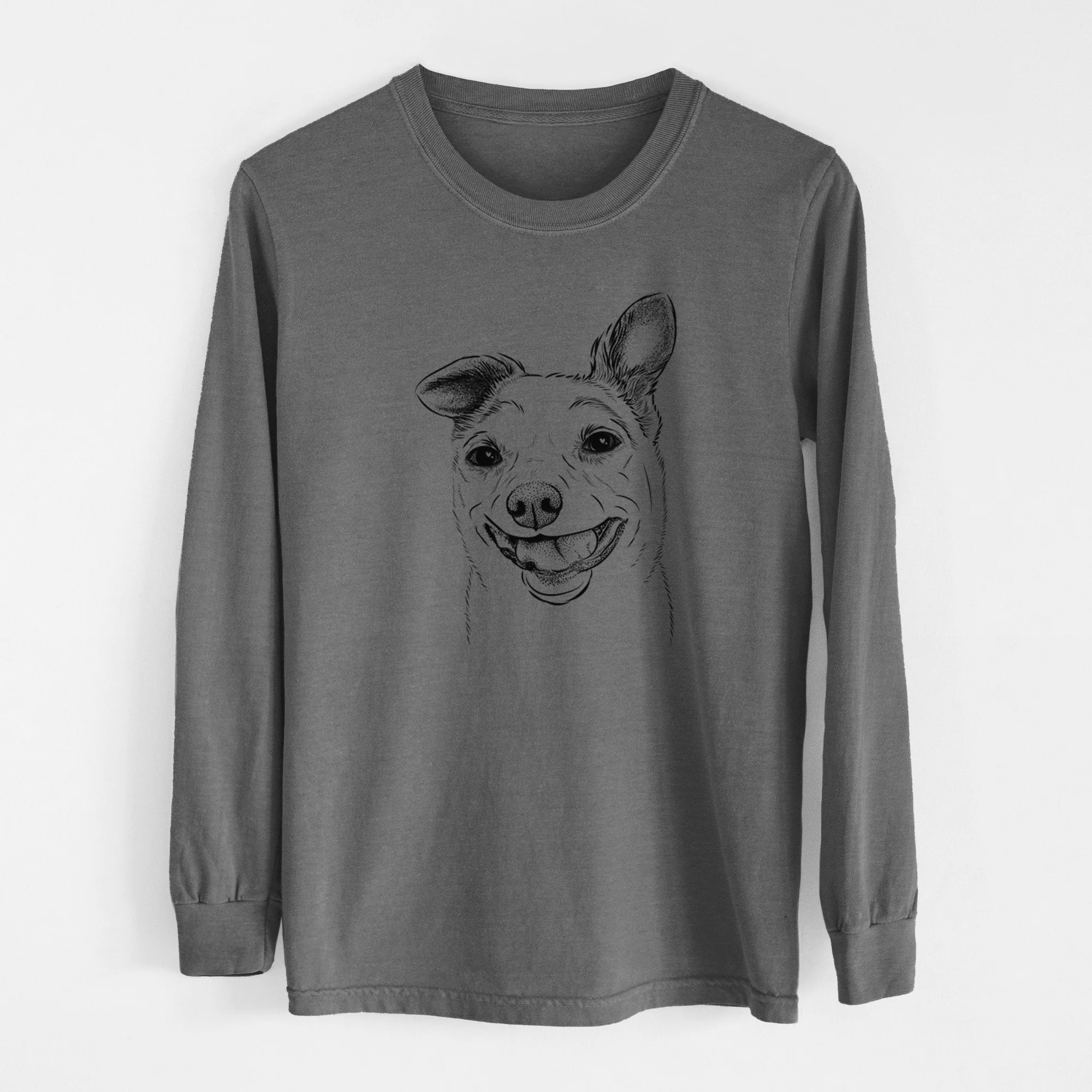 Bare Mortimer the Mixed Breed - Men's Heavyweight 100% Cotton Long Sleeve - Image 13