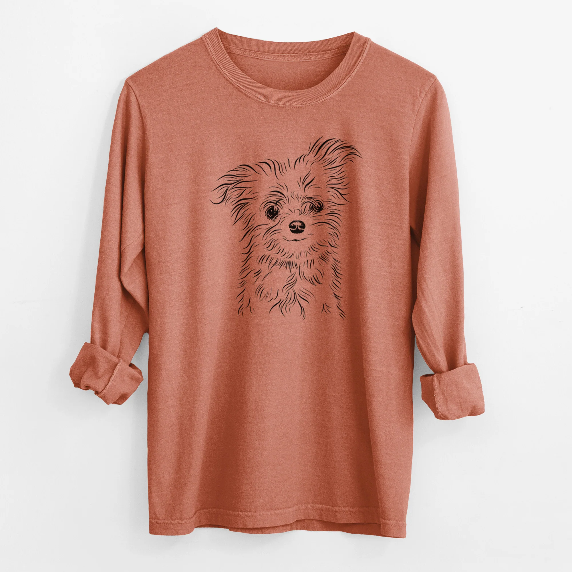 Bare Mr. Gucci Poochi the Maltese - Men's Heavyweight 100% Cotton Long Sleeve - Image 13
