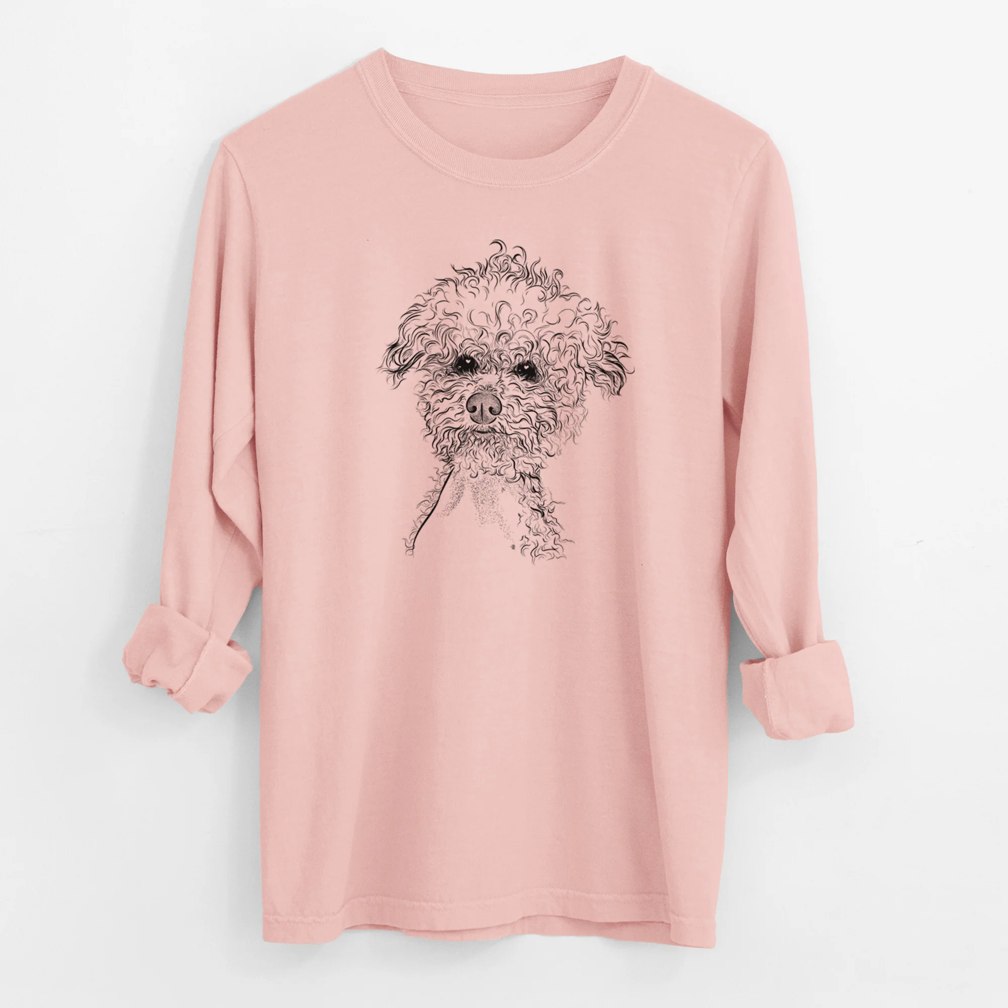 Bare Muffin the Poodle - Men's Heavyweight 100% Cotton Long Sleeve - Image 11