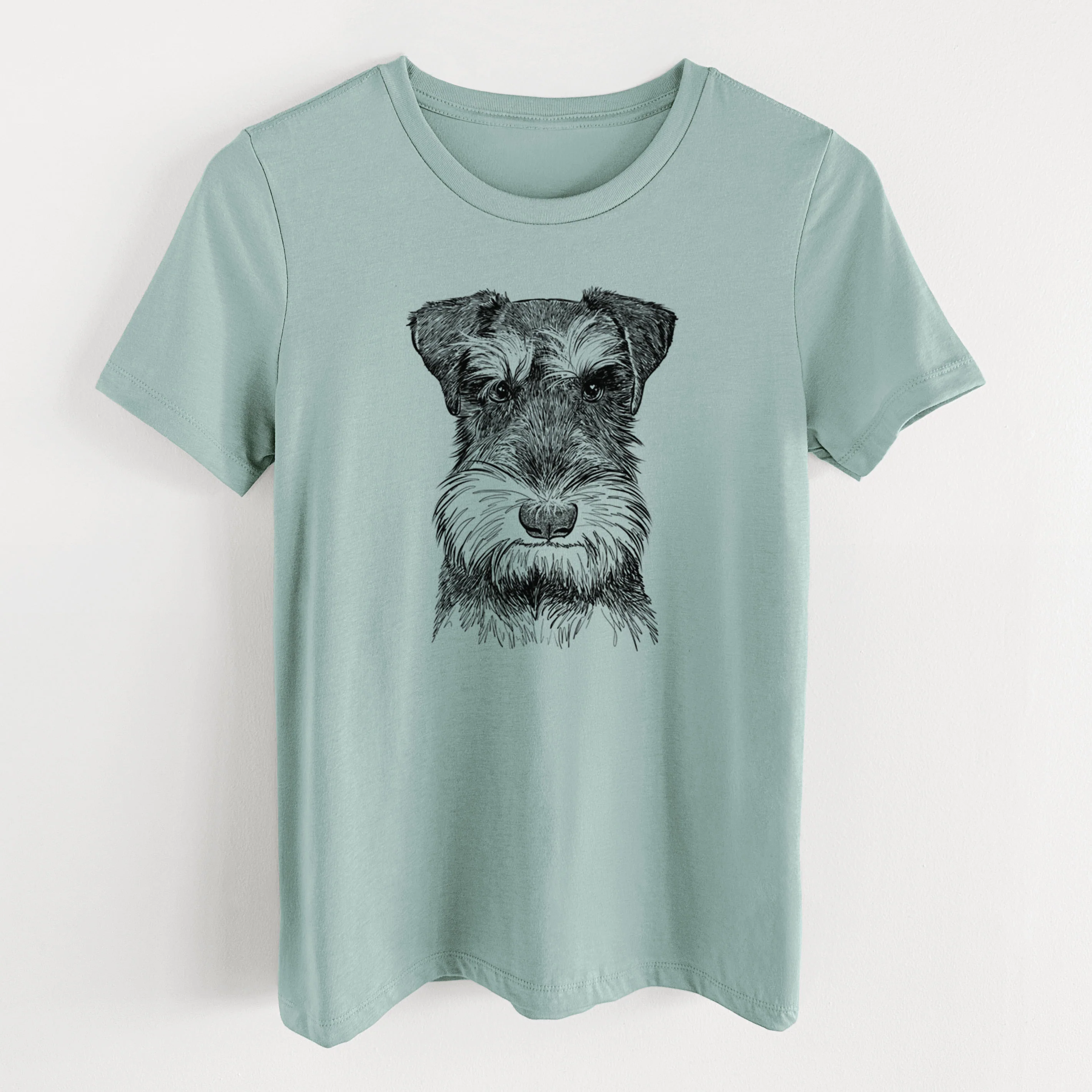Bare Murphy the Mini Schnauzer - Women's Lightweight Relaxed Fit 100% Cotton Crewneck - Image 10