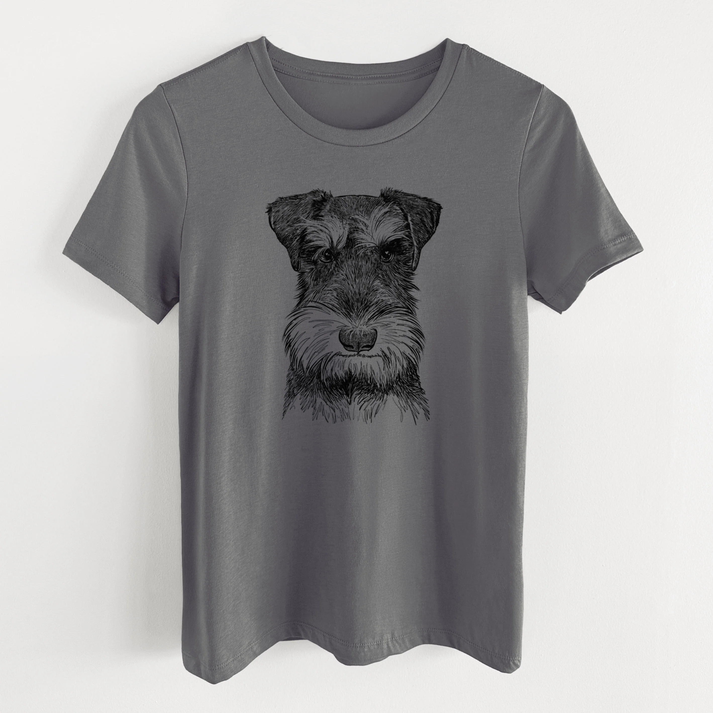 Bare Murphy the Mini Schnauzer - Women's Lightweight Relaxed Fit 100% Cotton Crewneck - Image 16