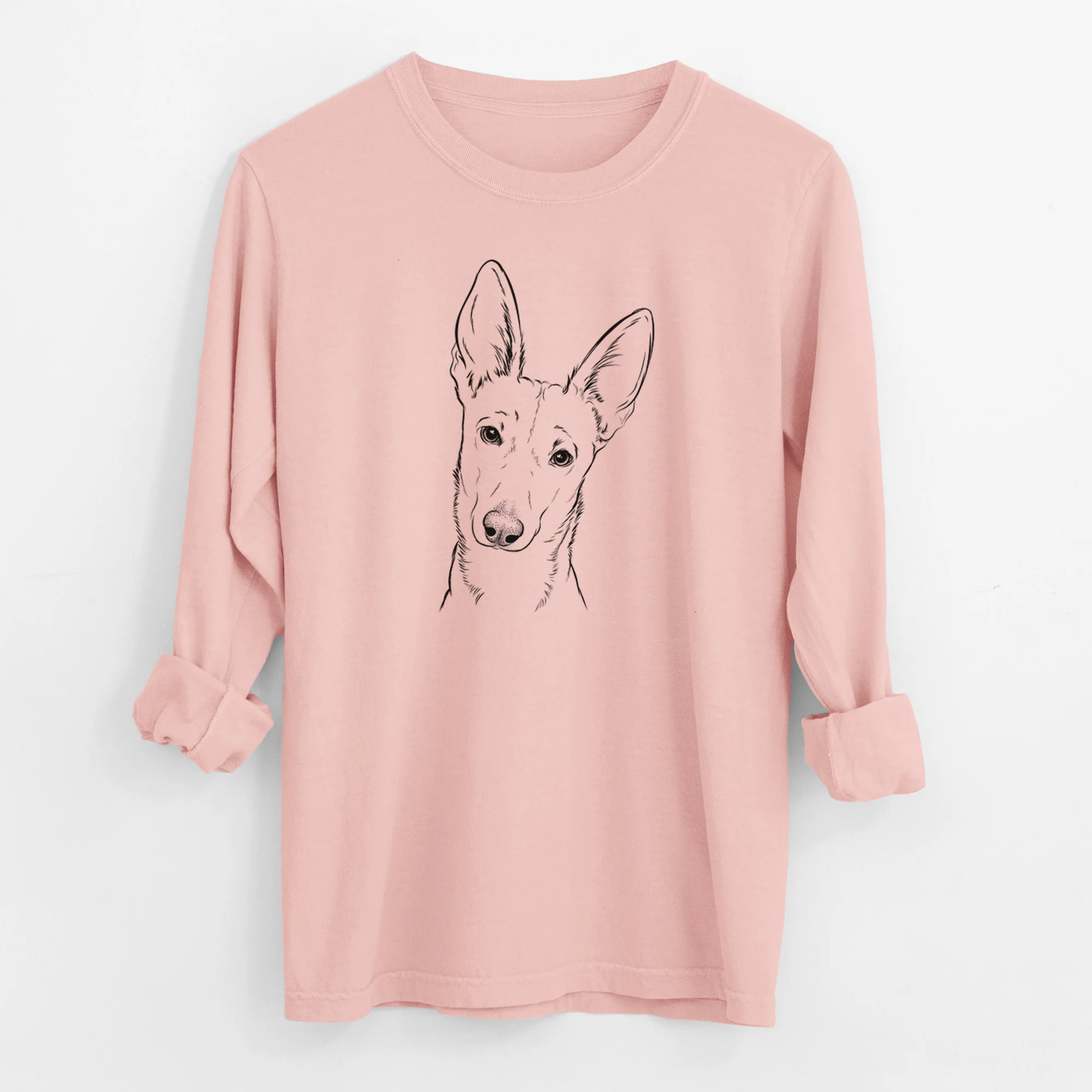 Bare Nala the Carolina Dog - Men's Heavyweight 100% Cotton Long Sleeve - Image 11