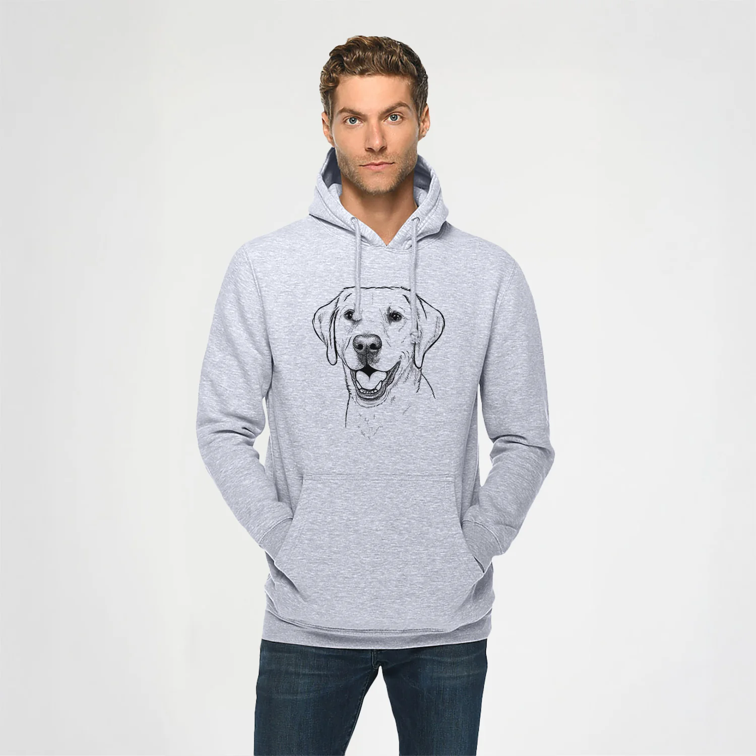 Nate the Labrador Retriever- Heavyweight Fleece Hoodie - Image 2
