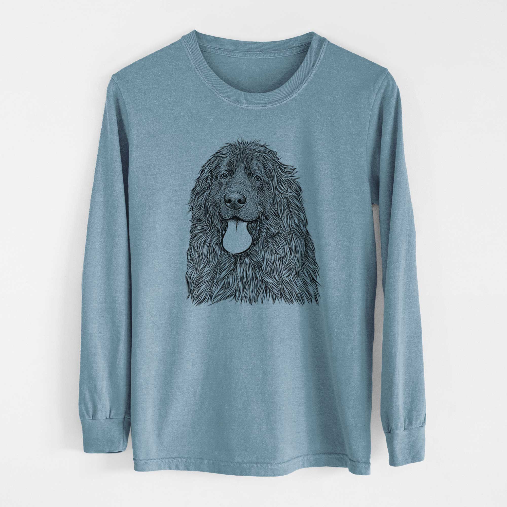 Bare Neptune the Newfoundland - Men's Heavyweight 100% Cotton Long Sleeve - Image 8