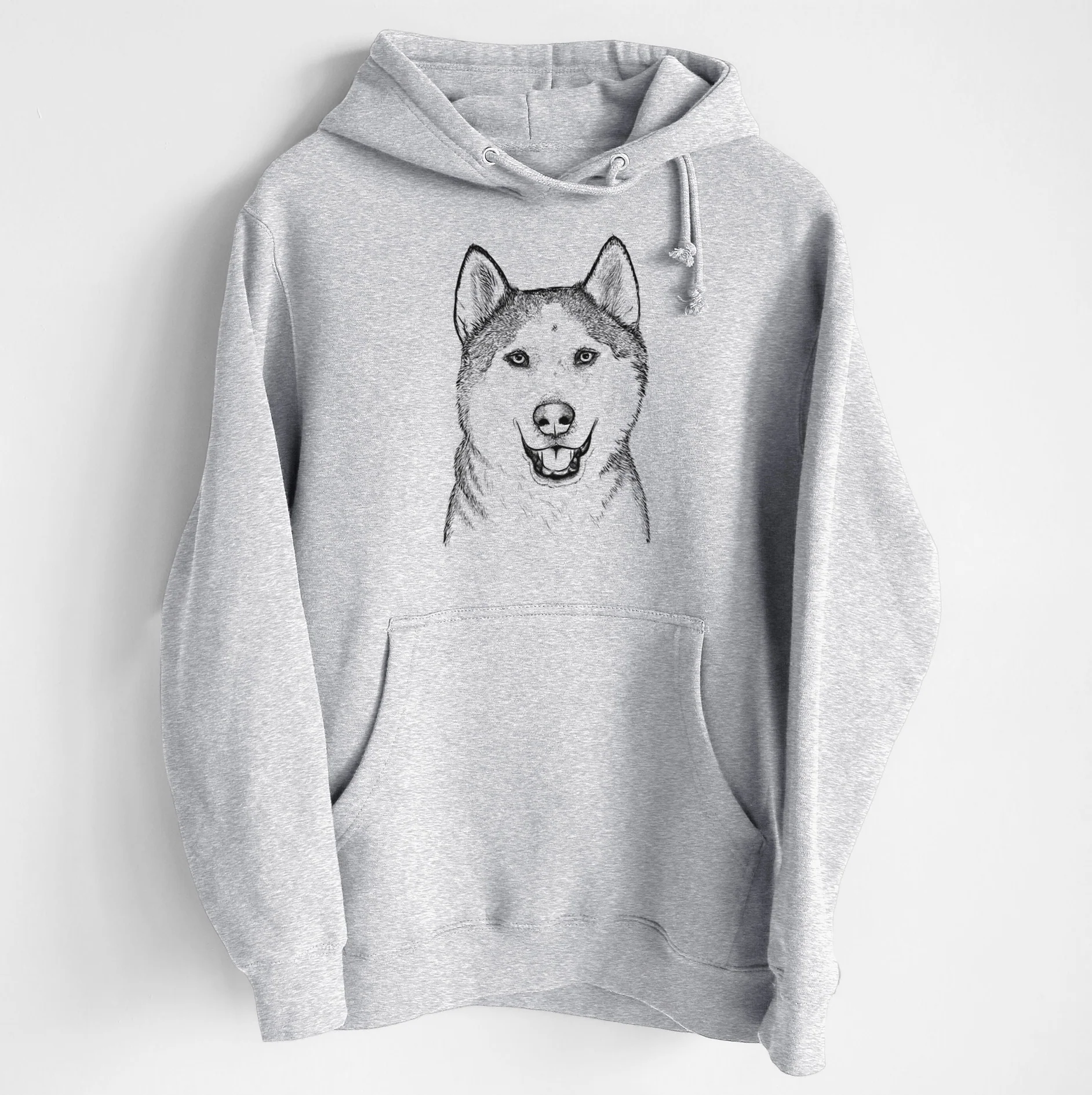 Nika the Siberian Husky- Heavyweight Fleece Hoodie - Image 6