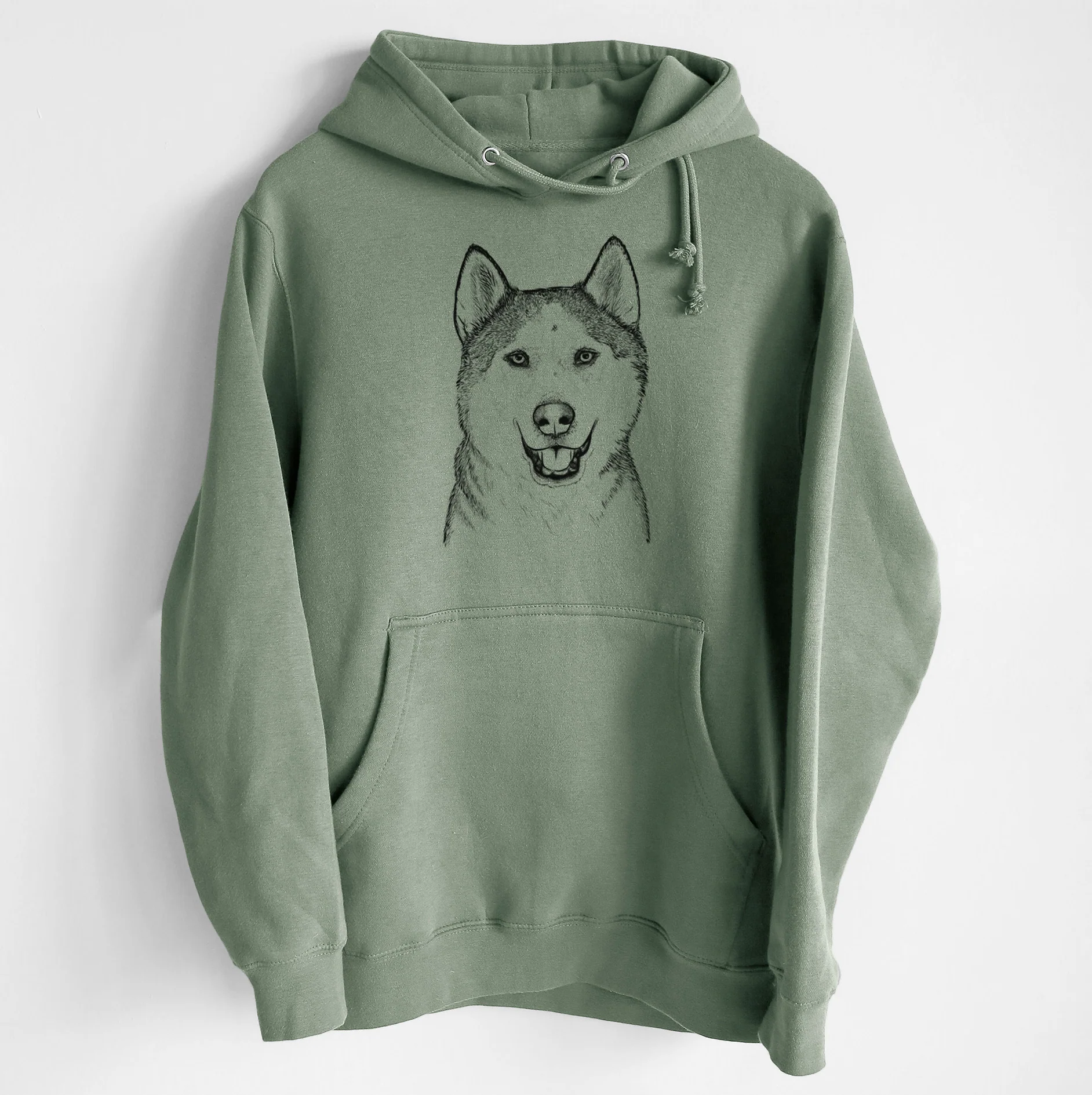 Nika the Siberian Husky- Heavyweight Fleece Hoodie - Image 7