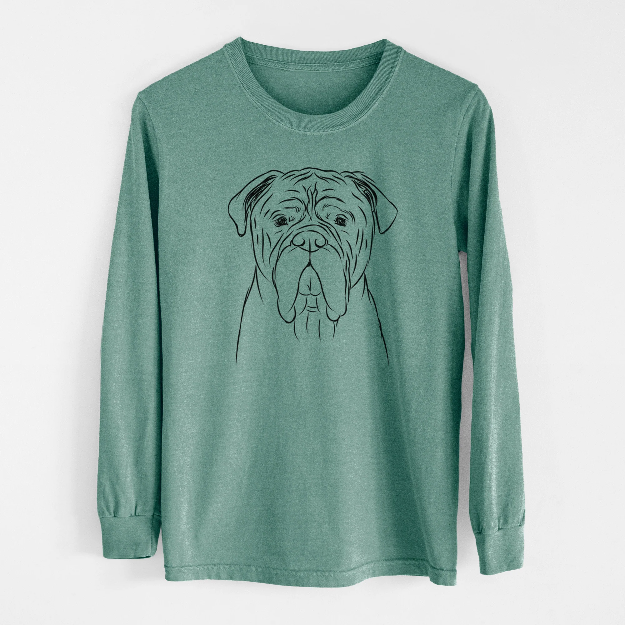 Bare Nolan the Bull Mastiff - Men's Heavyweight 100% Cotton Long Sleeve - Image 12
