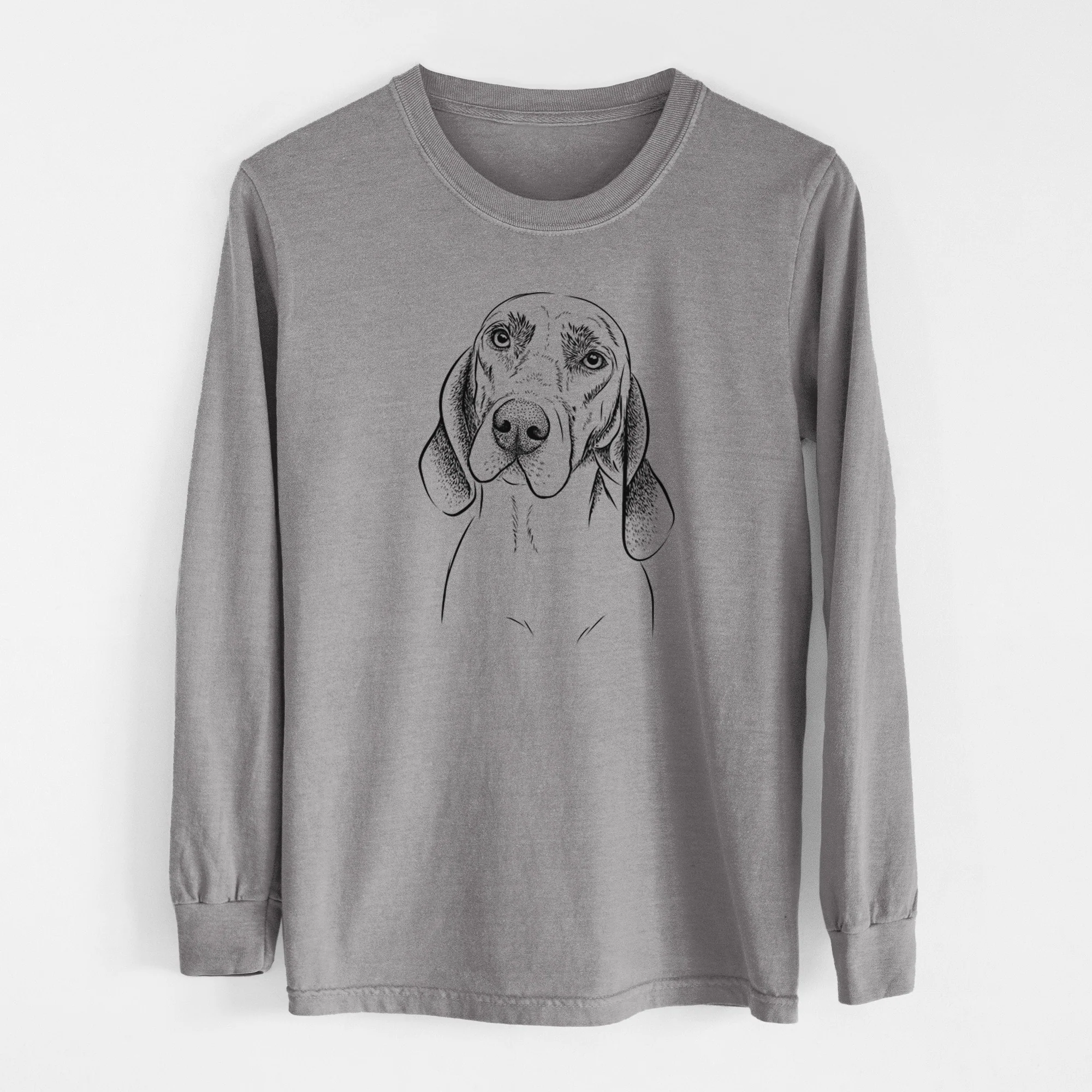 Bare Norman the Plott Hound - Men's Heavyweight 100% Cotton Long Sleeve - Image 6