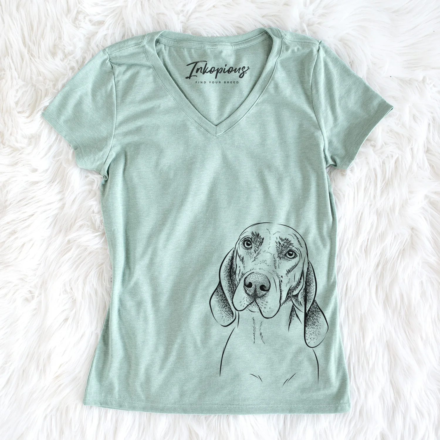 Bare Norman the Plott Hound - Women's V-neck Shirt - Image 2