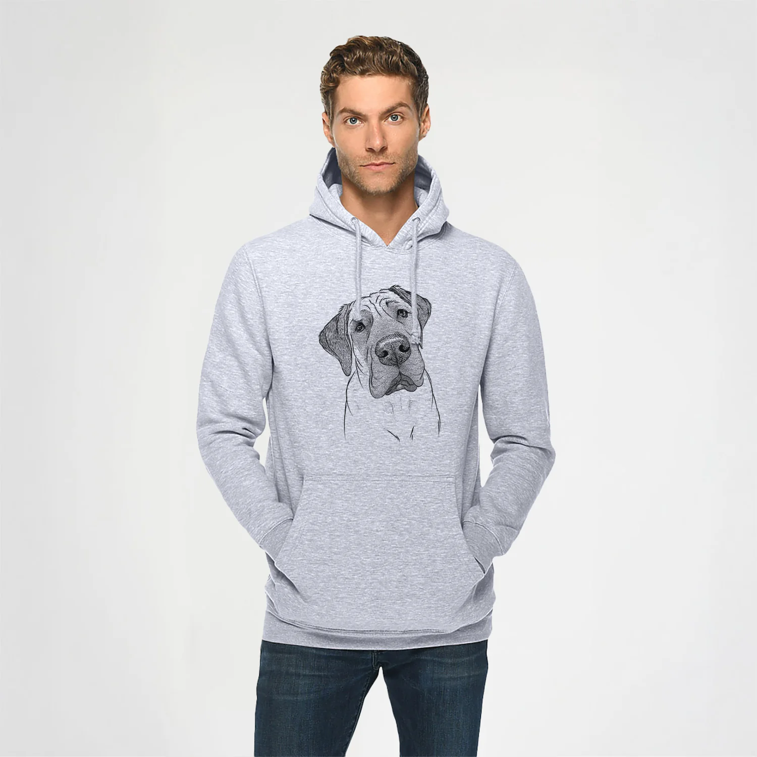 Nutterbutter the English Mastiff- Heavyweight Fleece Hoodie - Image 2