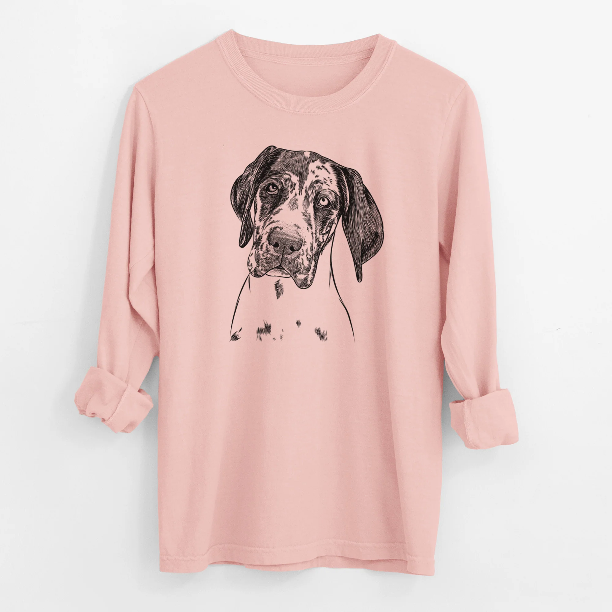 Bare Nyx the Great Dane - Men's Heavyweight 100% Cotton Long Sleeve - Image 11