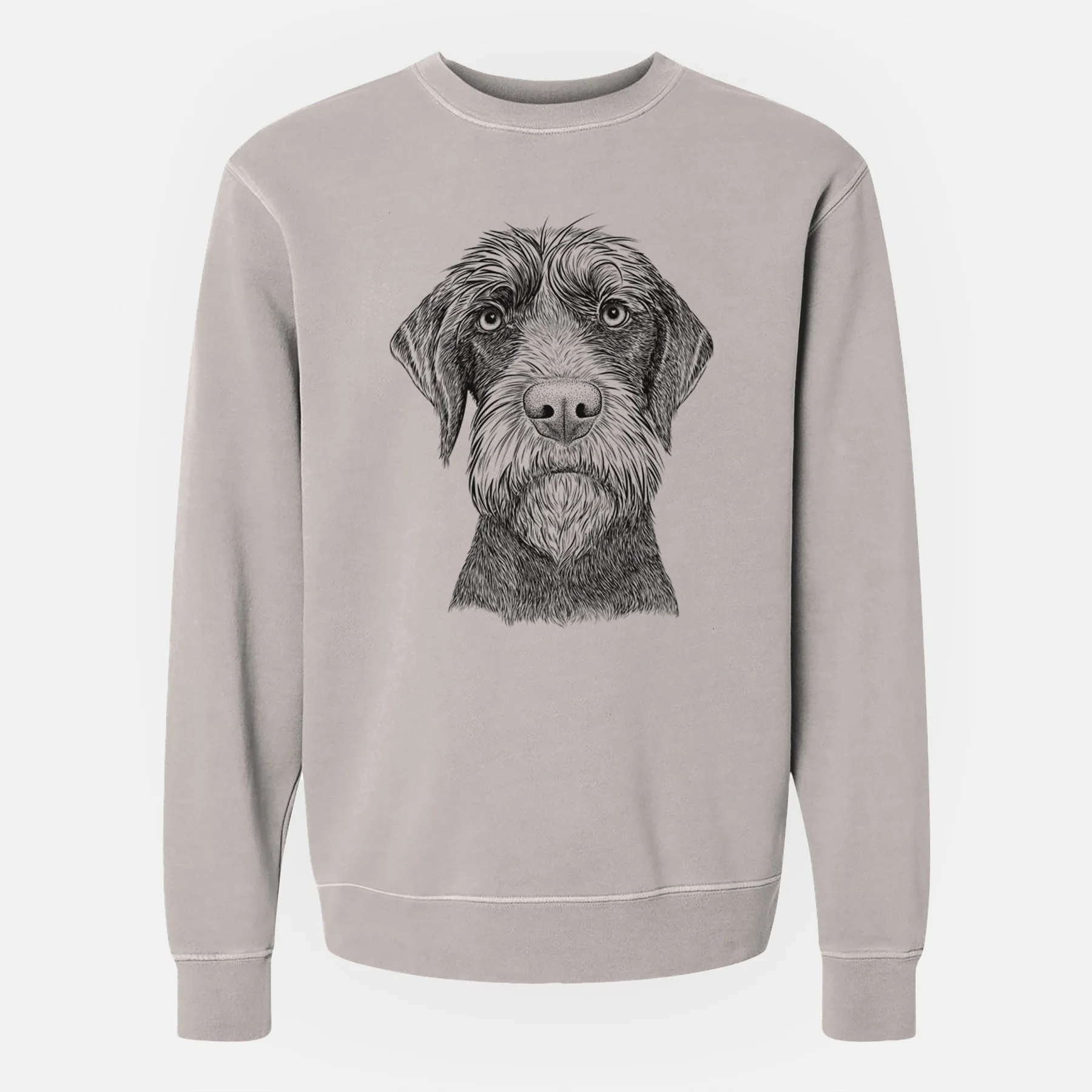 Bare Oakley the Pudelpointer - Unisex Pigment Dyed Crew Sweatshirt - Image 2