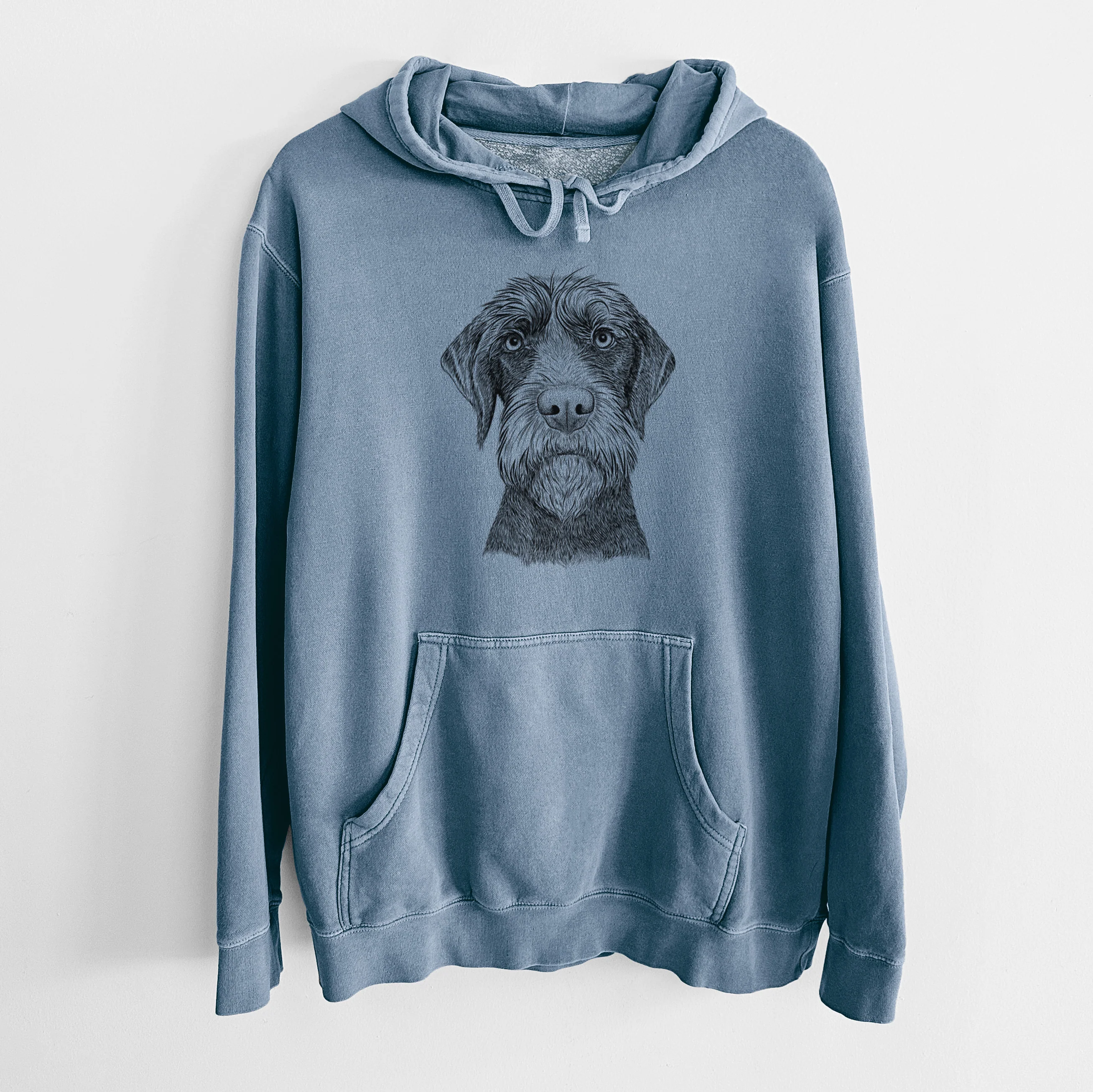 Bare Oakley the Pudelpointer - Unisex Pigment Dyed Hoodie - Image 7
