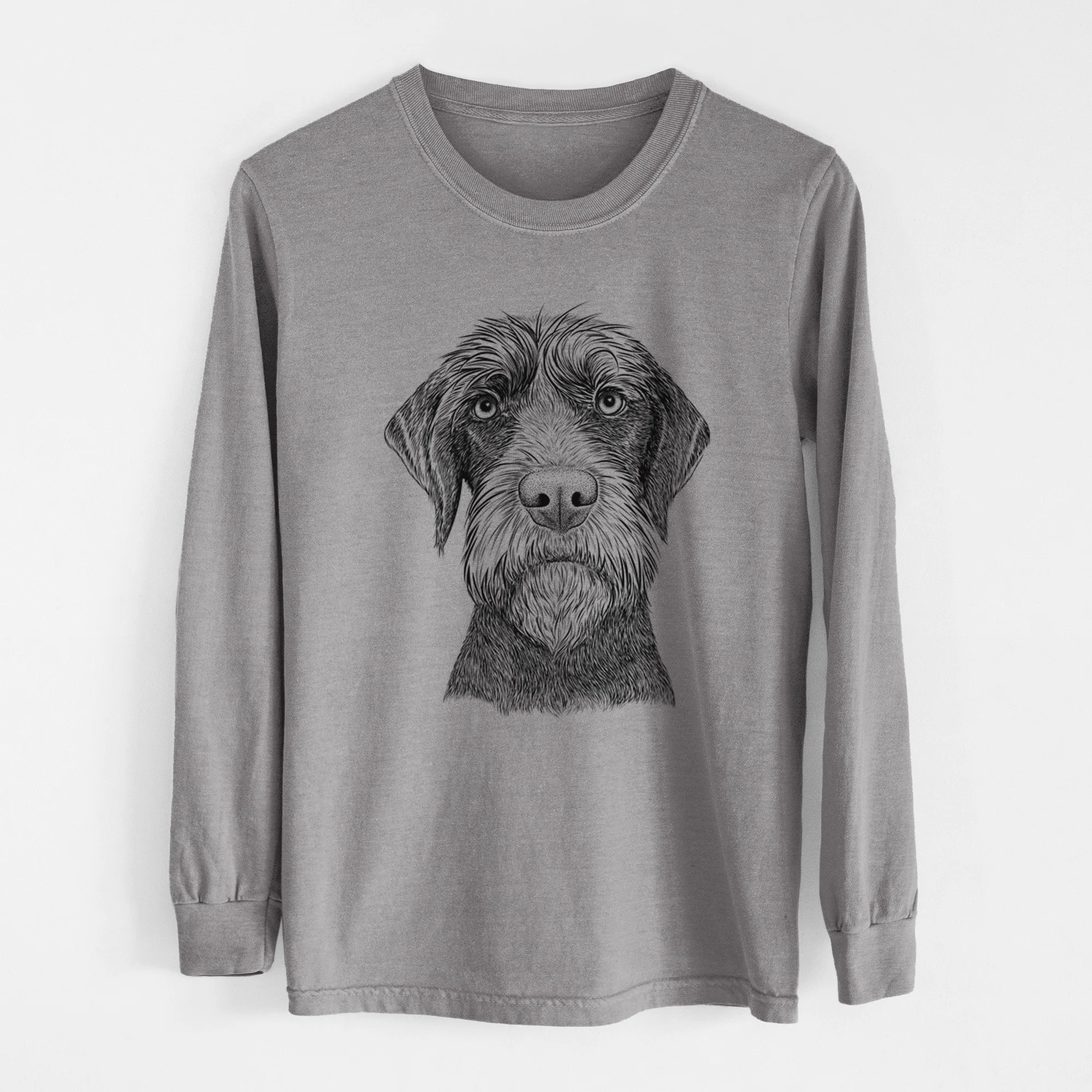 Bare Oakley the Pudelpointer - Heavyweight 100% Cotton Long Sleeve - Image 7