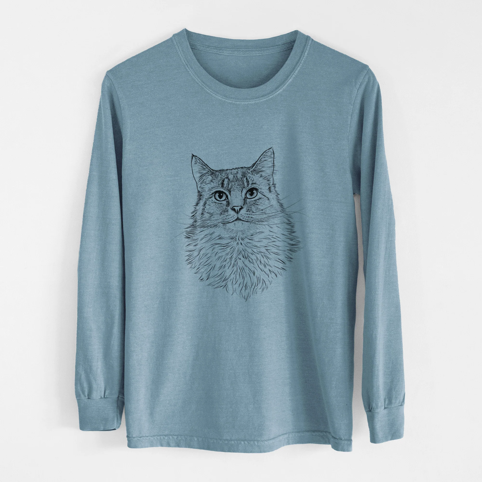 Bare Olive the Cat - Heavyweight 100% Cotton Long Sleeve - Image 8