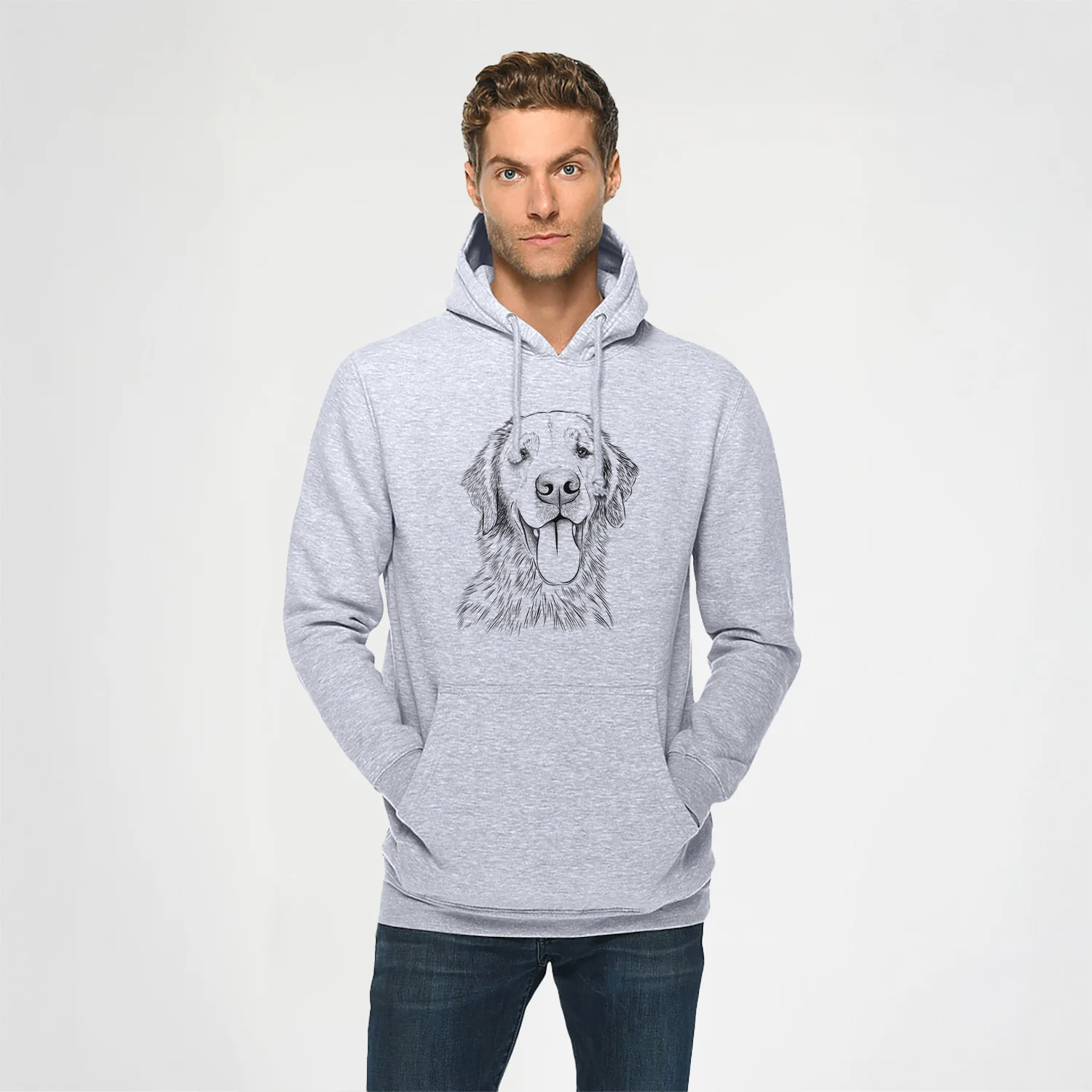 Oliver Tredup the Golden Retriever- Heavyweight Fleece Hoodie - Image 2