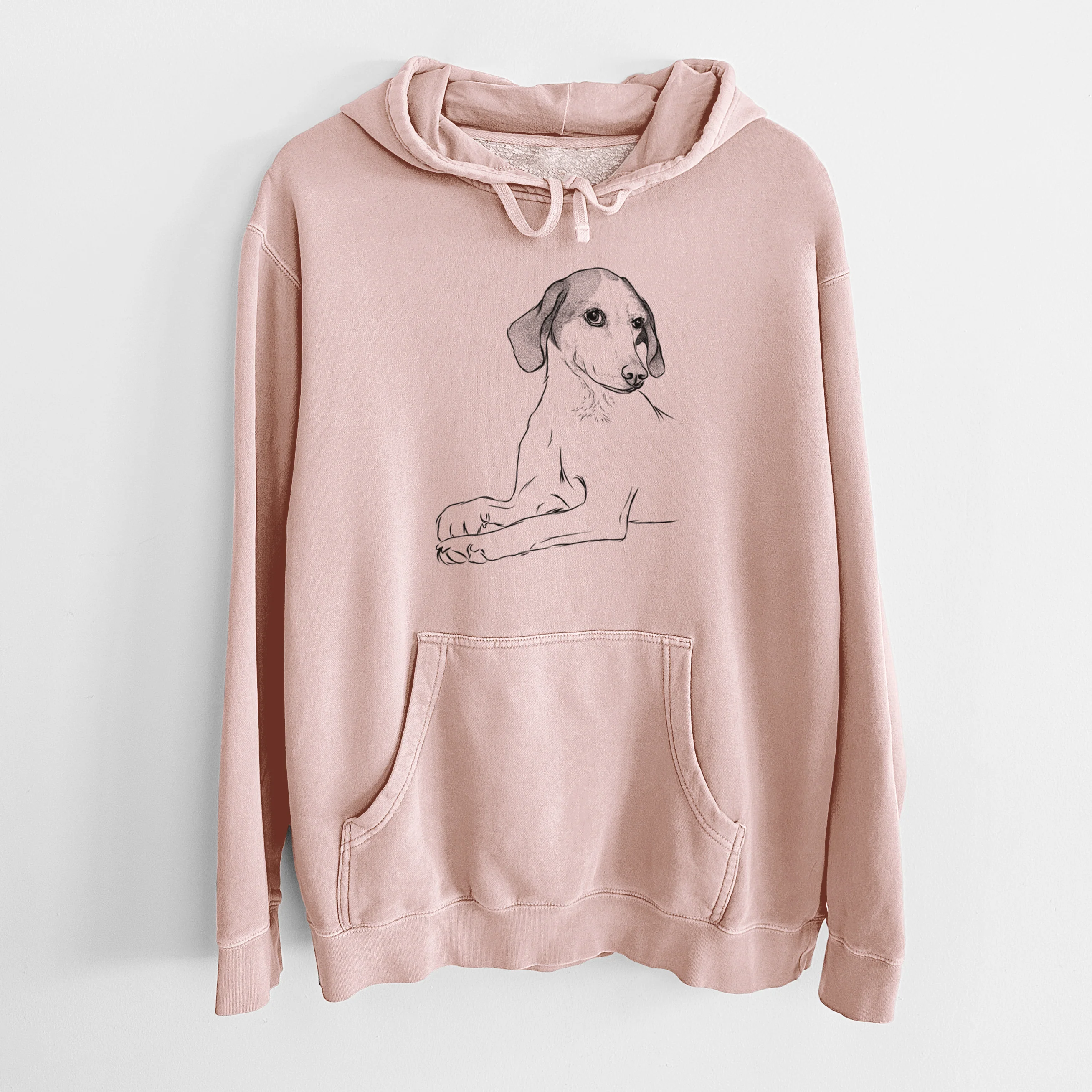 Bare Opie the Foxhound - Unisex Pigment Dyed Hoodie - Image 6