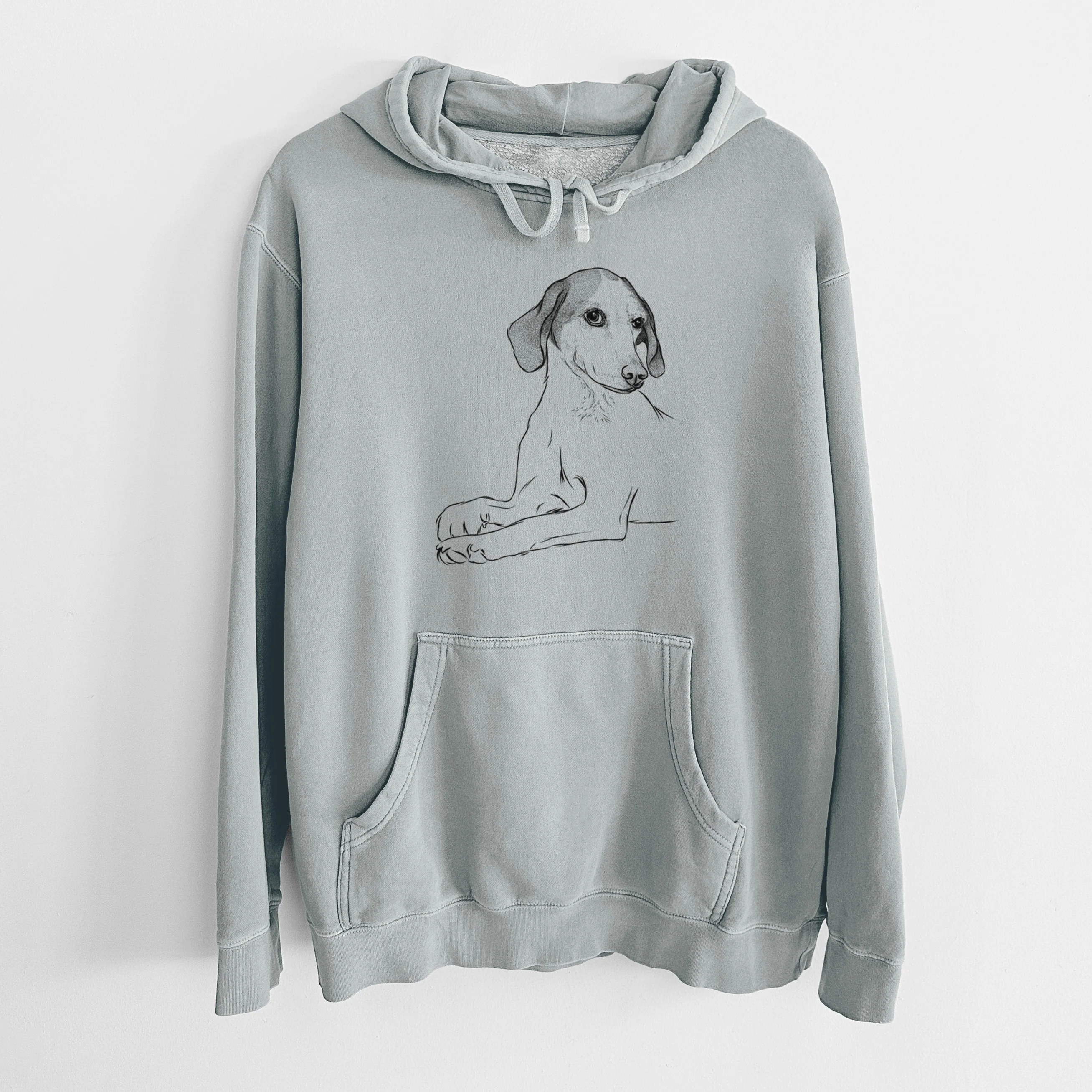 Bare Opie the Foxhound - Unisex Pigment Dyed Hoodie - Image 8