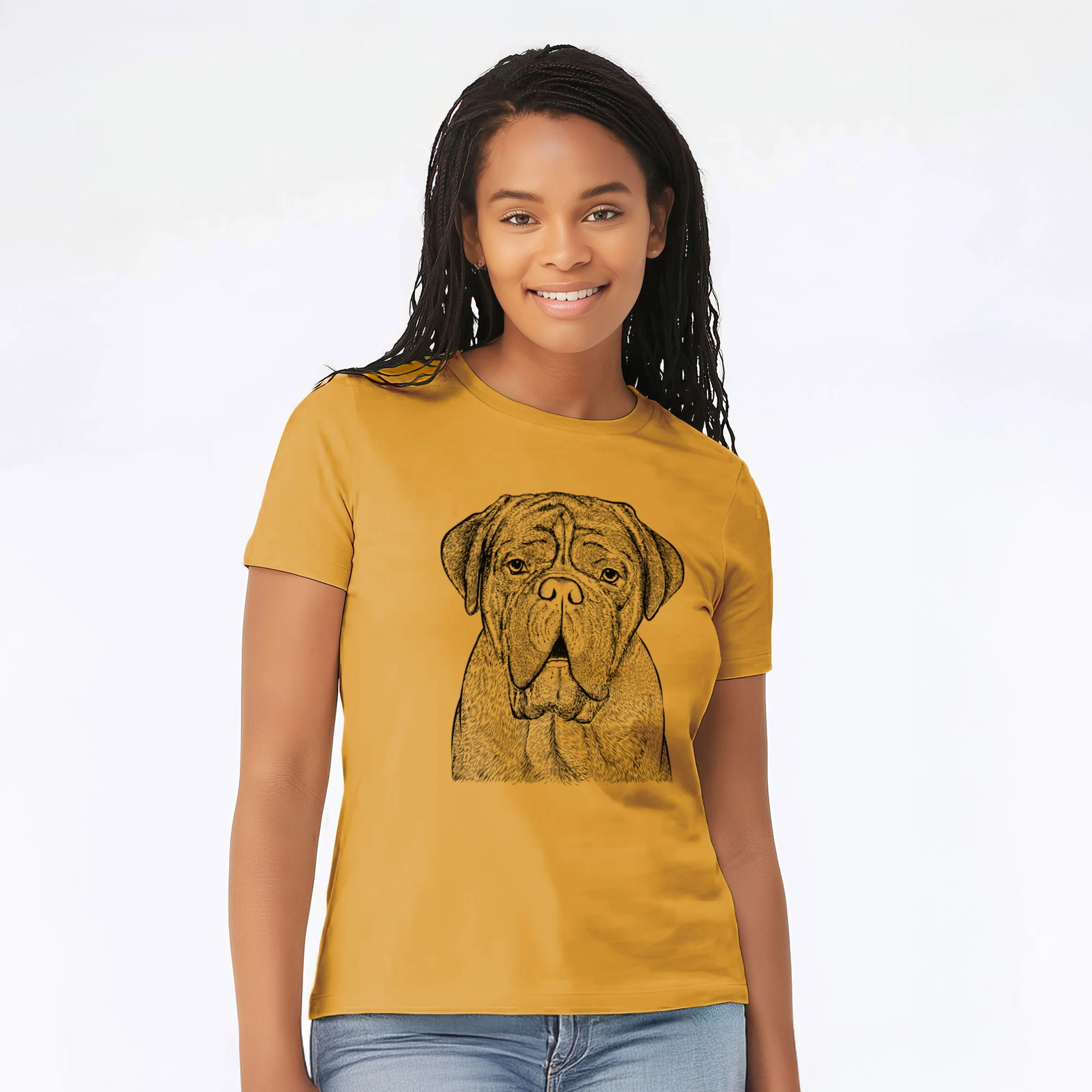 Bare Optimus the Dogue de Bordeaux - Women's Lightweight Relaxed Fit 100% Cotton Crewneck - Image 6