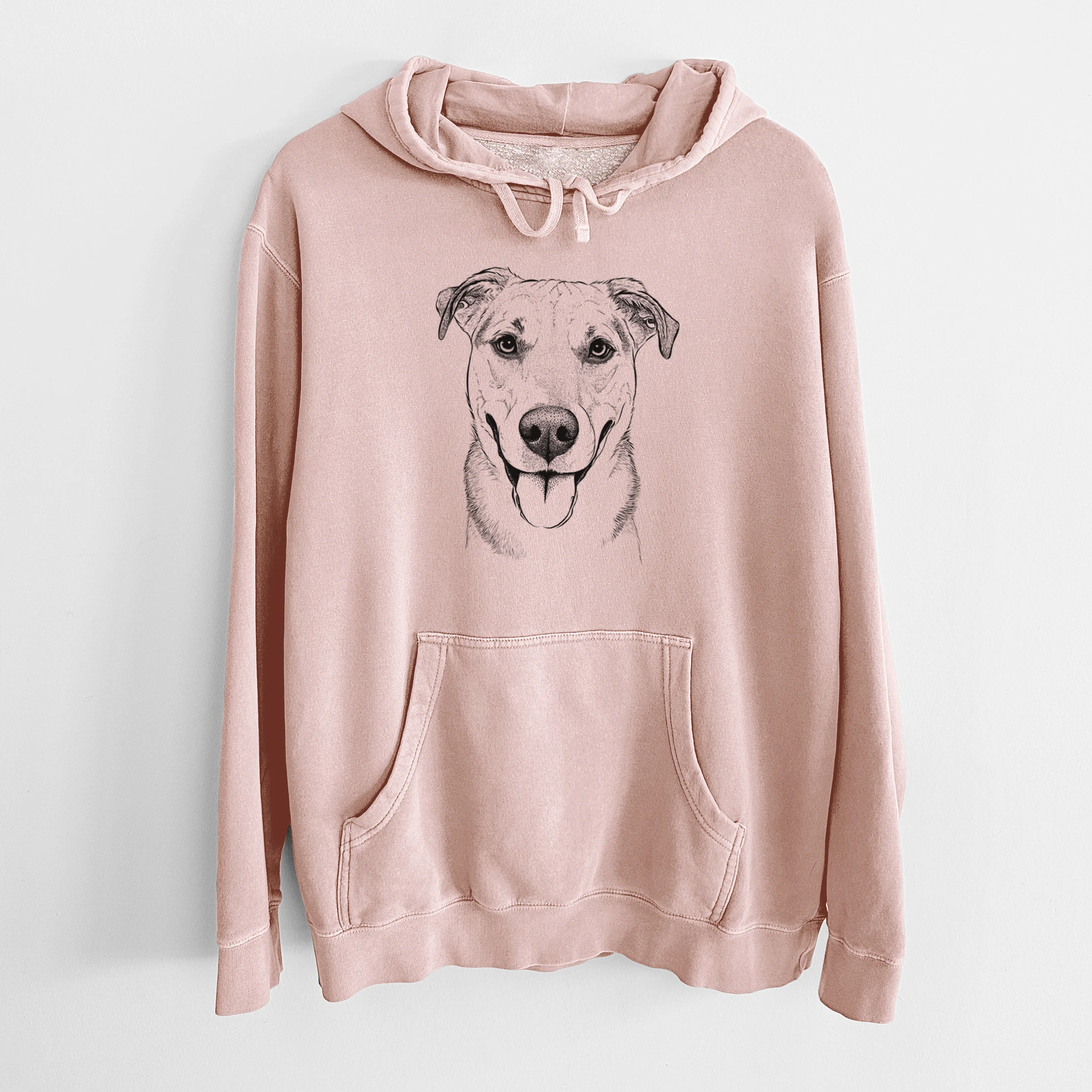 Bare Padre the Pitbull Mix - Unisex Pigment Dyed Hoodie - Image 6