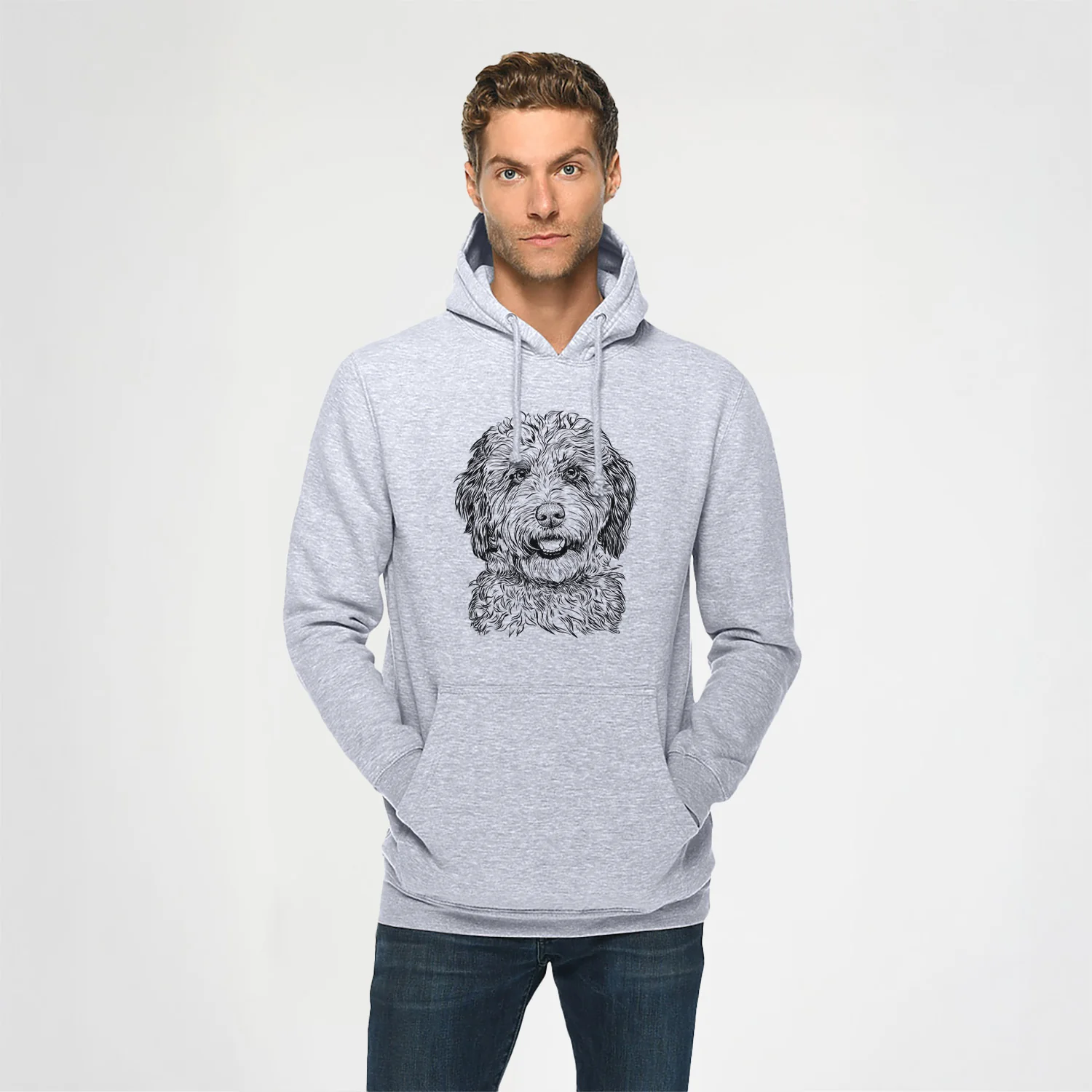 Palmer the Aussiedoodle- Heavyweight Fleece Hoodie - Image 2
