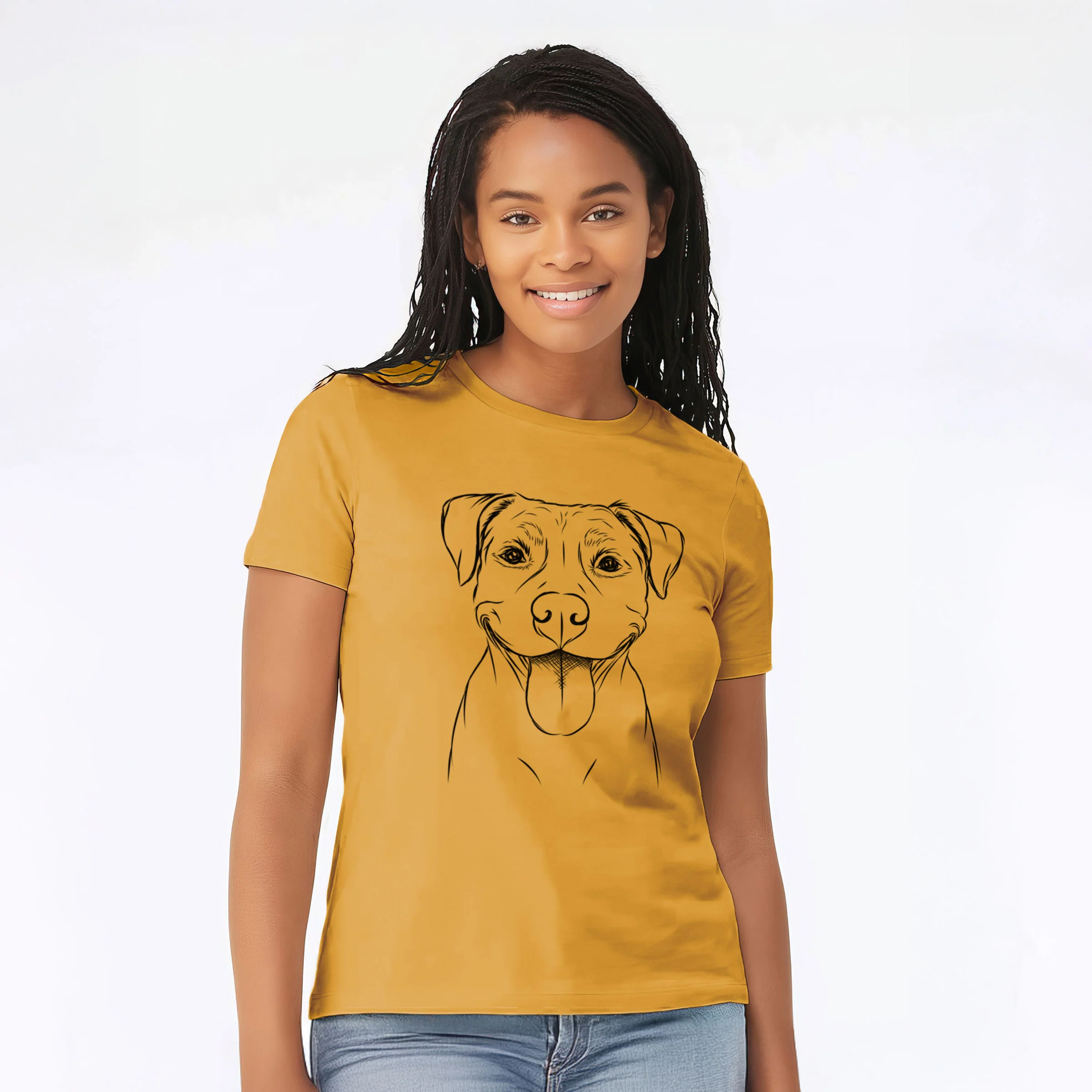 Bare Parker the Pitbull - Women's Lightweight Relaxed Fit 100% Cotton Crewneck - Image 6