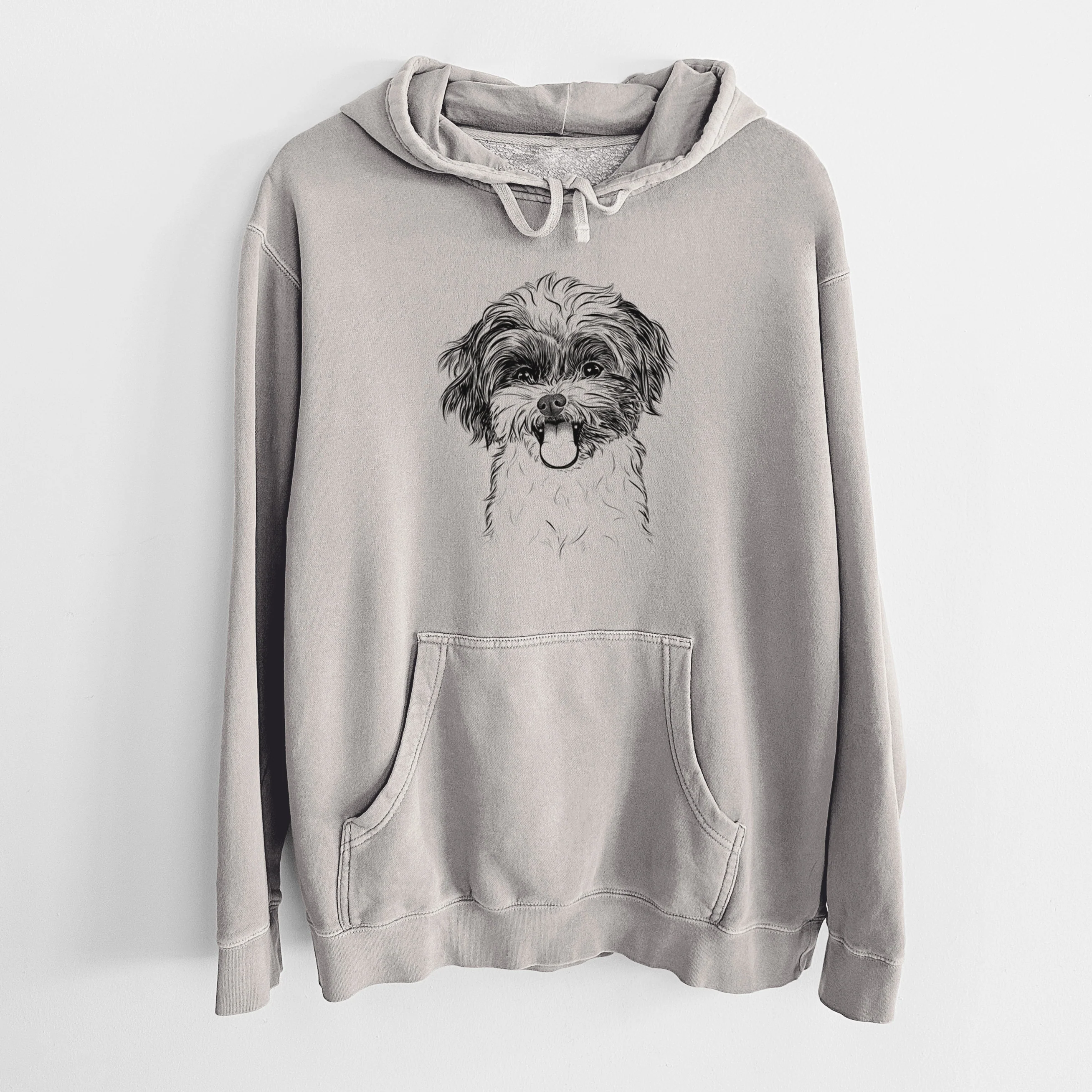 Bare Pepper the Shihpoo - Unisex Pigment Dyed Hoodie - Image 5