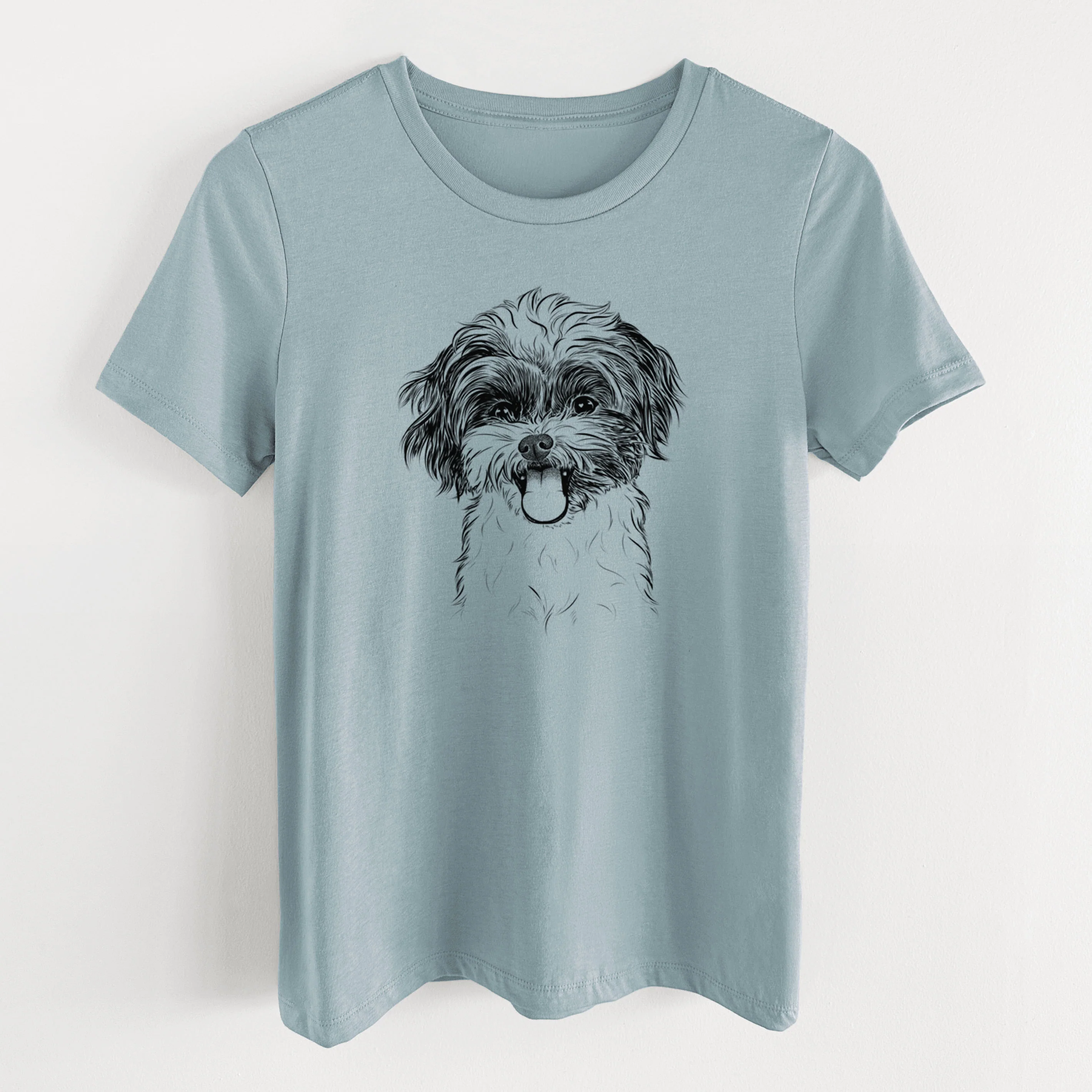 Bare Pepper the Shihpoo - Women's Lightweight Relaxed Fit 100% Cotton Crewneck - Image 9