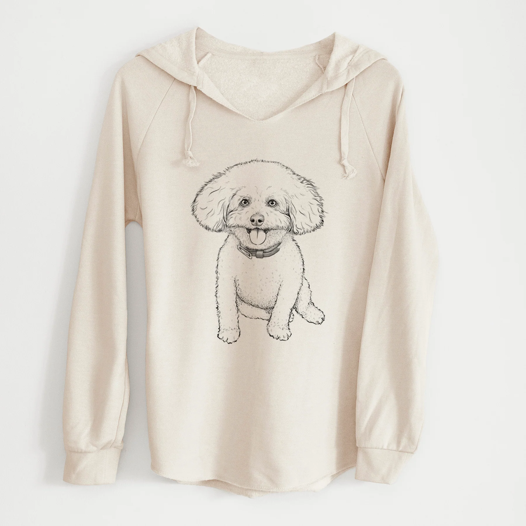 Bare Peyton the Bichon Frise - Cali Wave Hooded Sweatshirt - Image 7