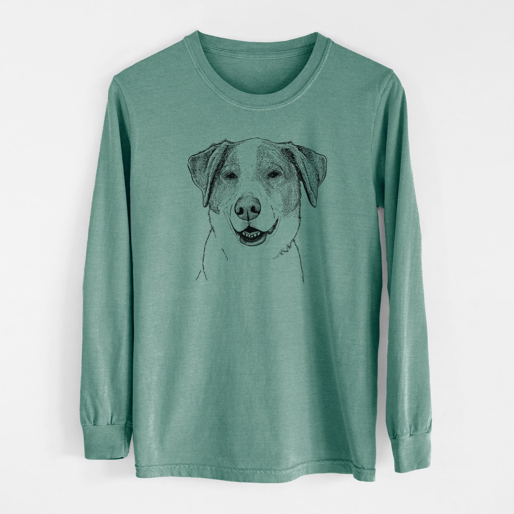 Bare Piper Pilot the Hound Mix - Men's Heavyweight 100% Cotton Long Sleeve - Image 12