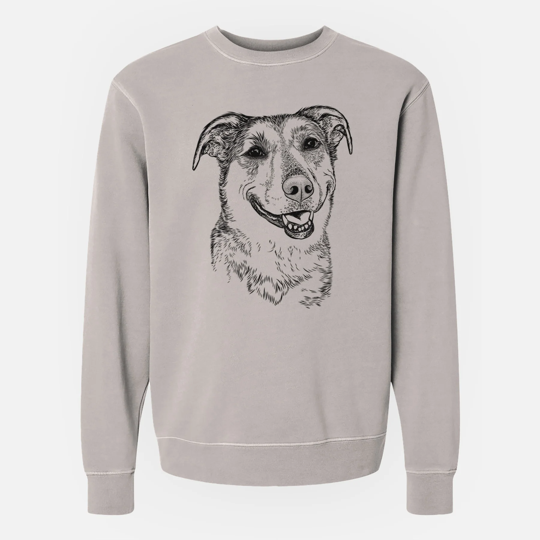 Bare Pippin the Shepherd Mix - Unisex Pigment Dyed Crew Sweatshirt - Image 2