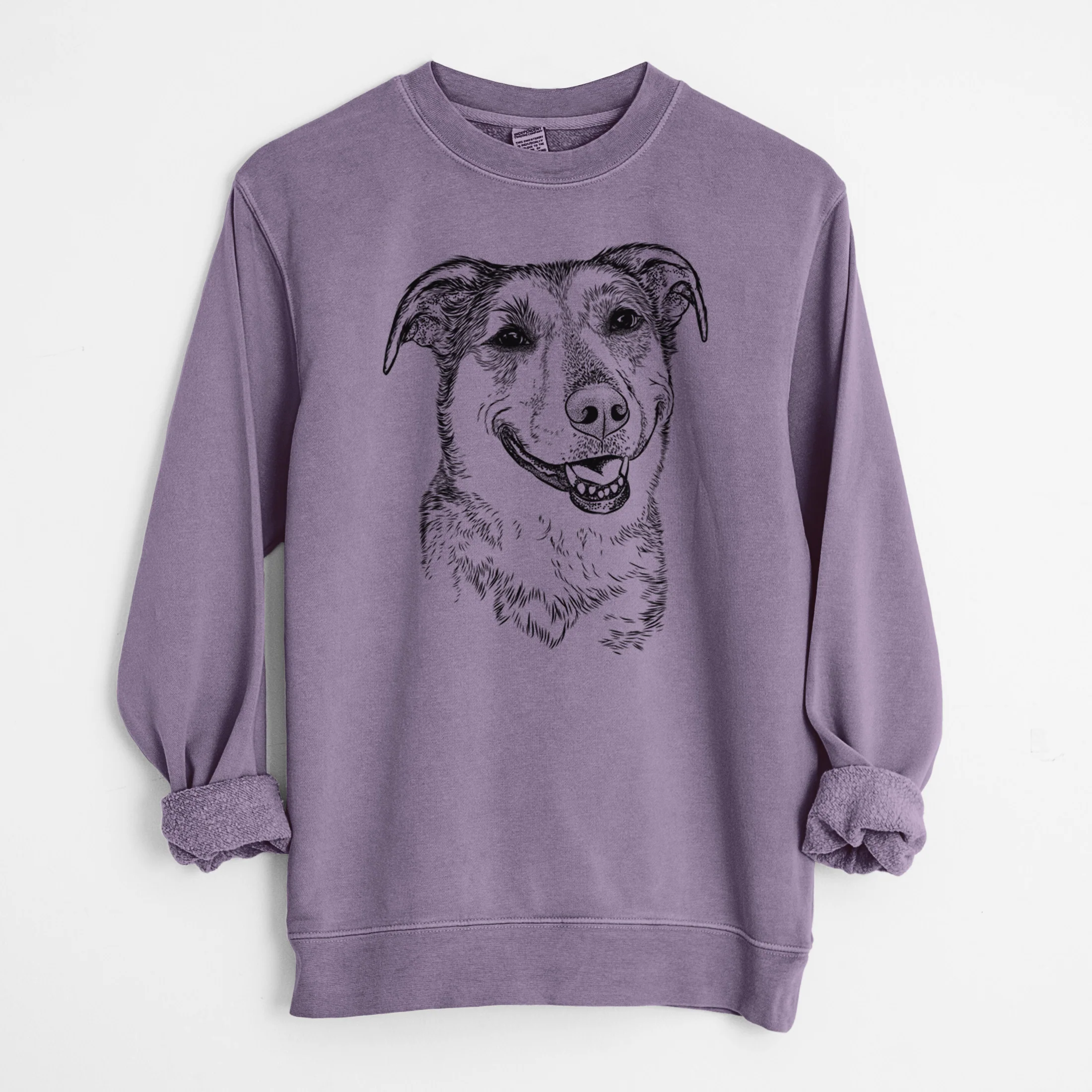Bare Pippin the Shepherd Mix - Unisex Pigment Dyed Crew Sweatshirt - Image 9