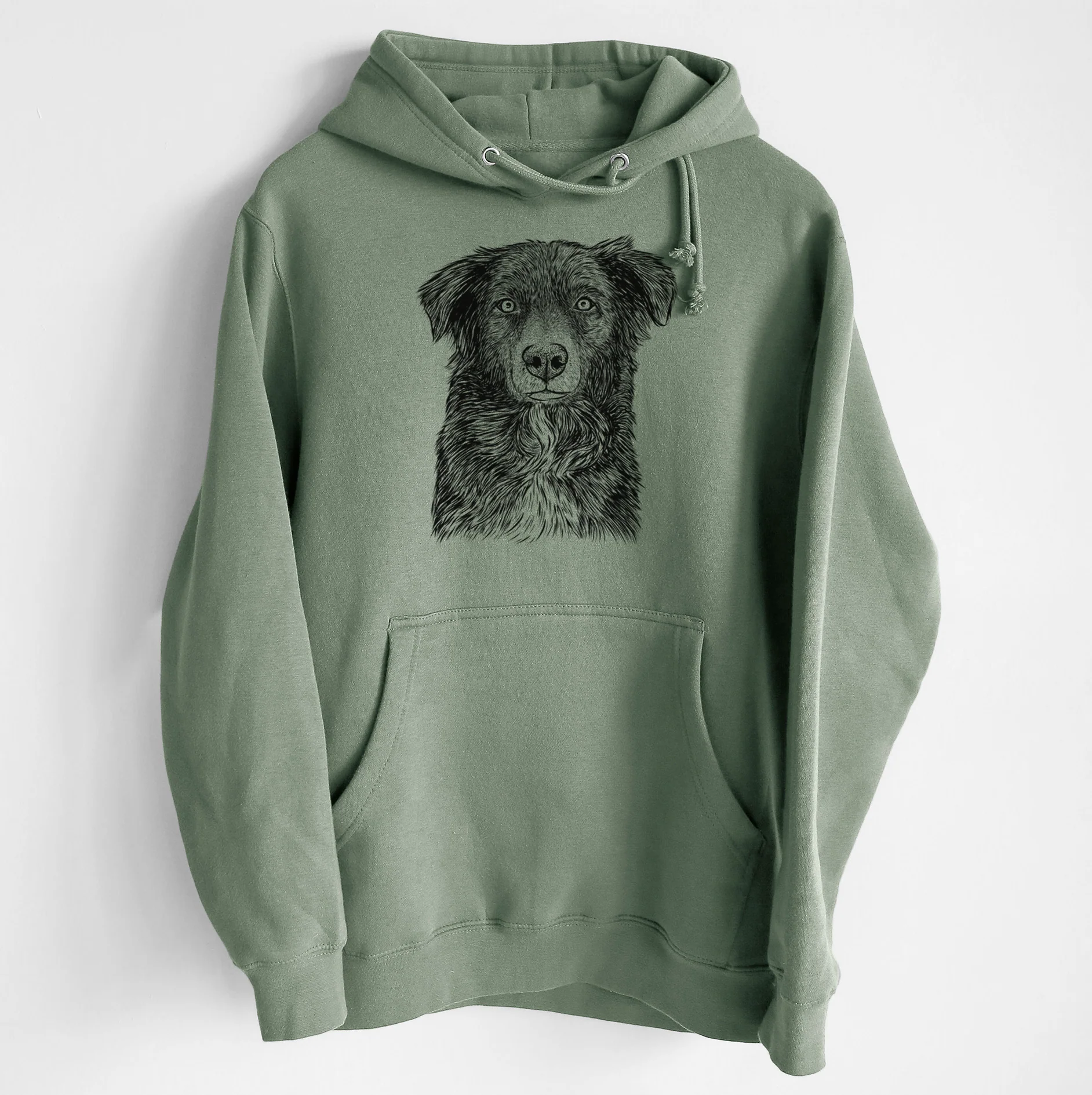 Pixel the Australian Shepherd- Heavyweight Fleece Hoodie - Image 7
