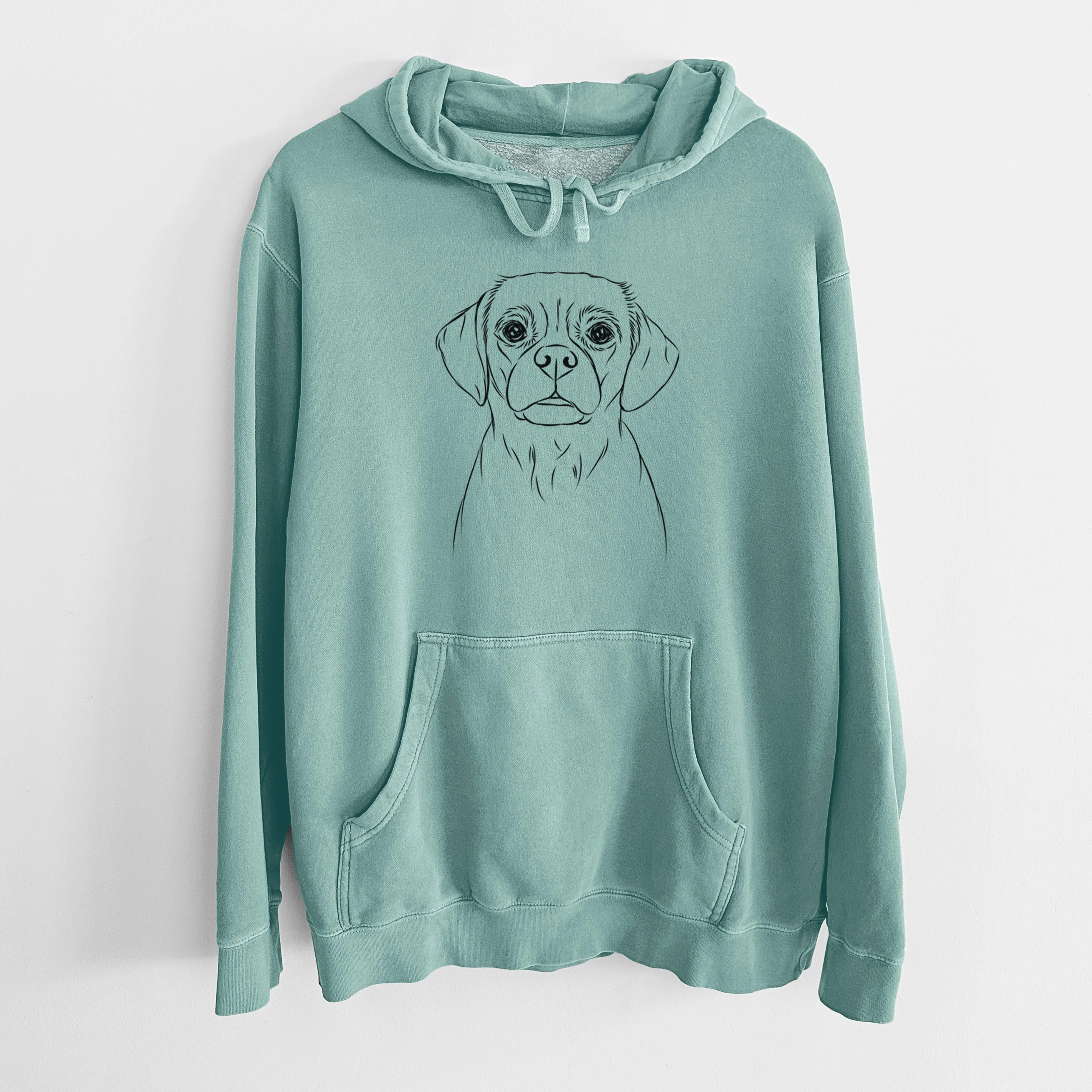 Bare Popcorn the Puggle - Unisex Pigment Dyed Hoodie - Image 10