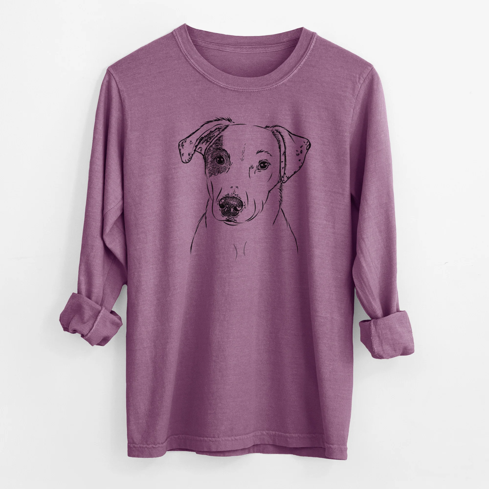 Bare P Pie the Mixed Breed - Men's Heavyweight 100% Cotton Long Sleeve - Image 9