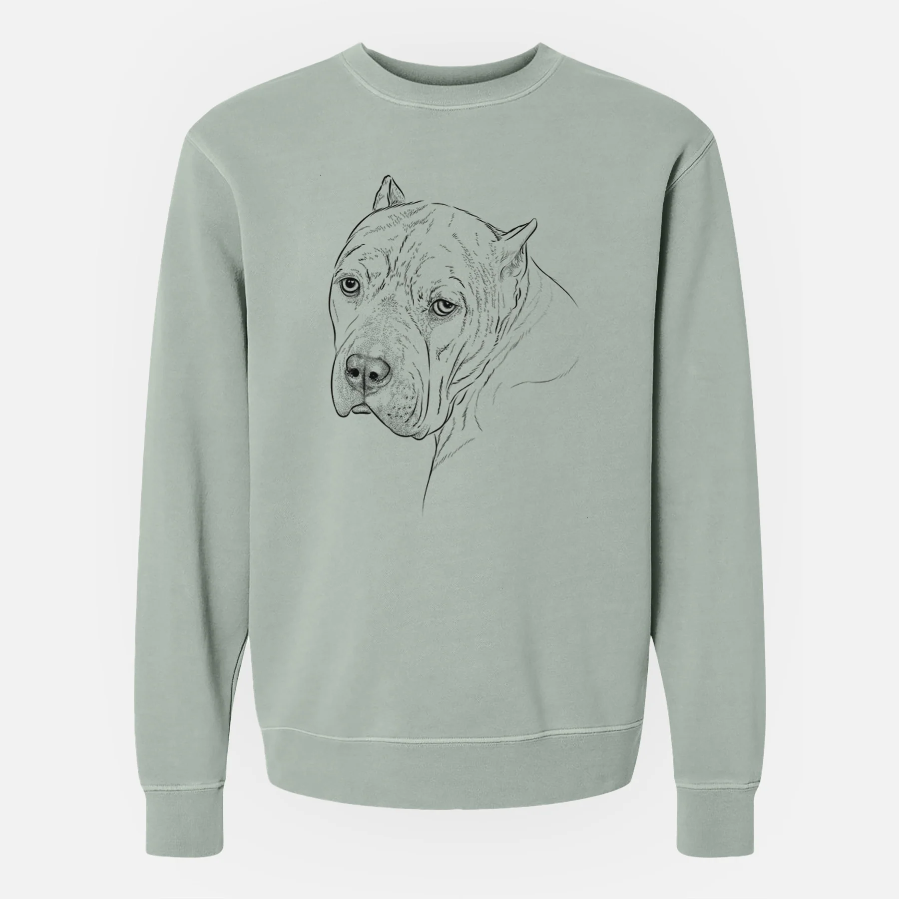 Bare Precious the Staffordshire Terrier - Unisex Pigment Dyed Crew Sweatshirt - Image 5