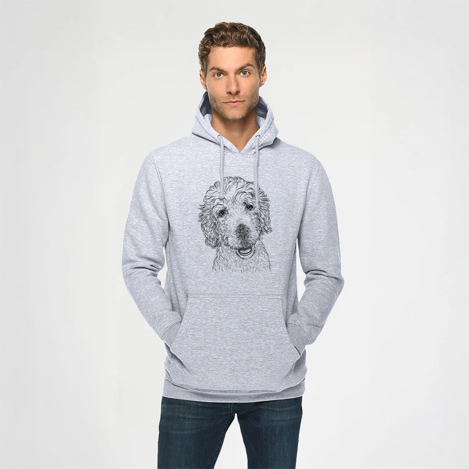 Preston the Labradoodle- Heavyweight Fleece Hoodie - Image 2
