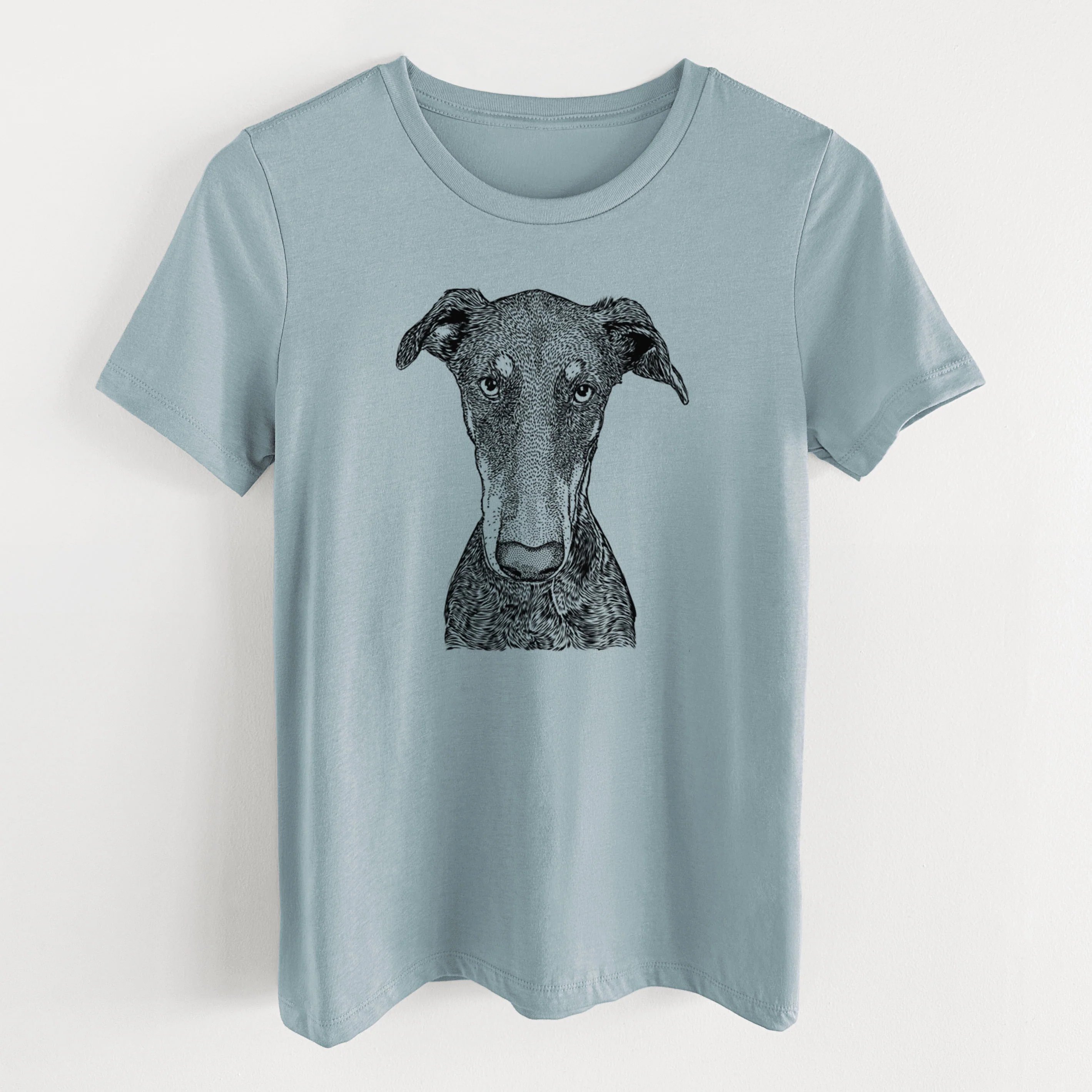 Bare Princess Fiona the Doberman Pinscher - Women's Lightweight Relaxed Fit 100% Cotton Crewneck - Image 9
