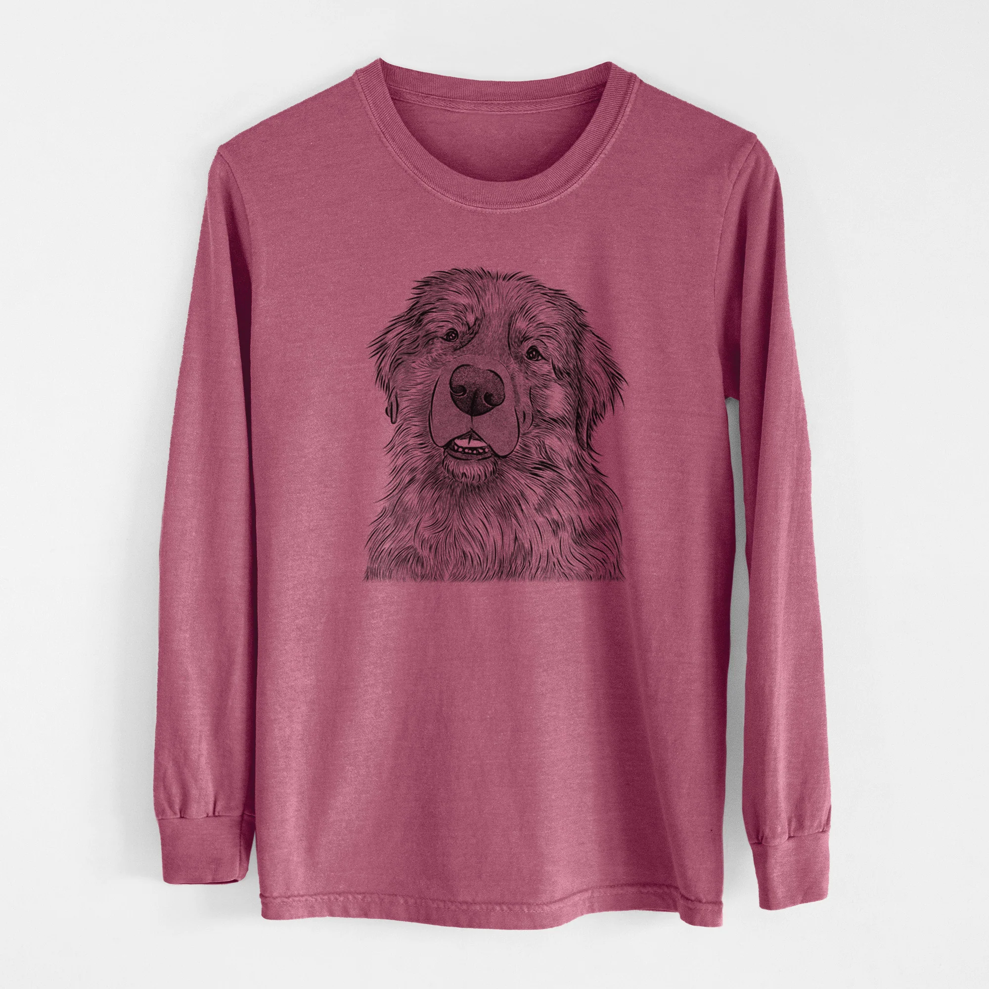 Bare Ralph the Leonberger - Men's Heavyweight 100% Cotton Long Sleeve - Image 10