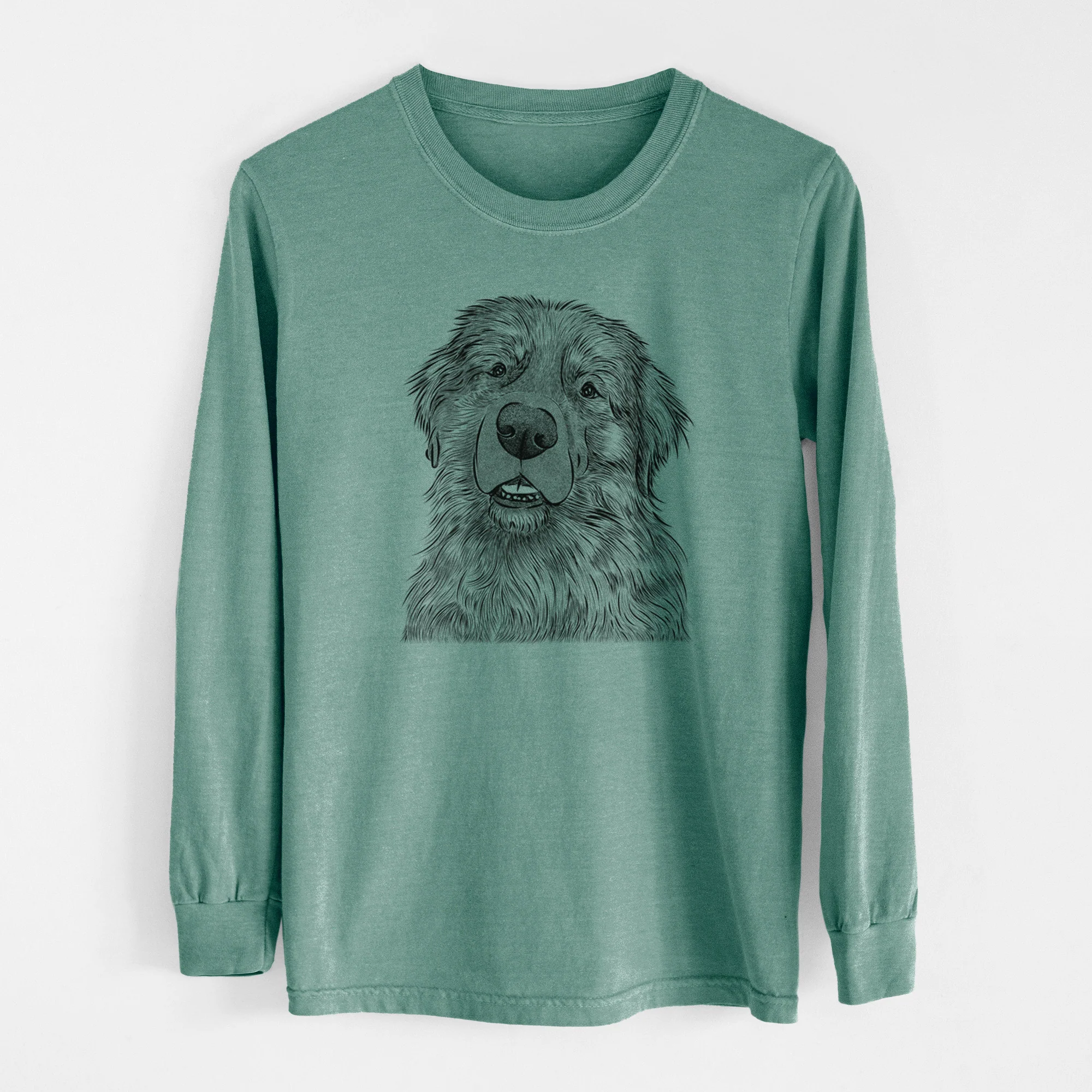 Bare Ralph the Leonberger - Men's Heavyweight 100% Cotton Long Sleeve - Image 12