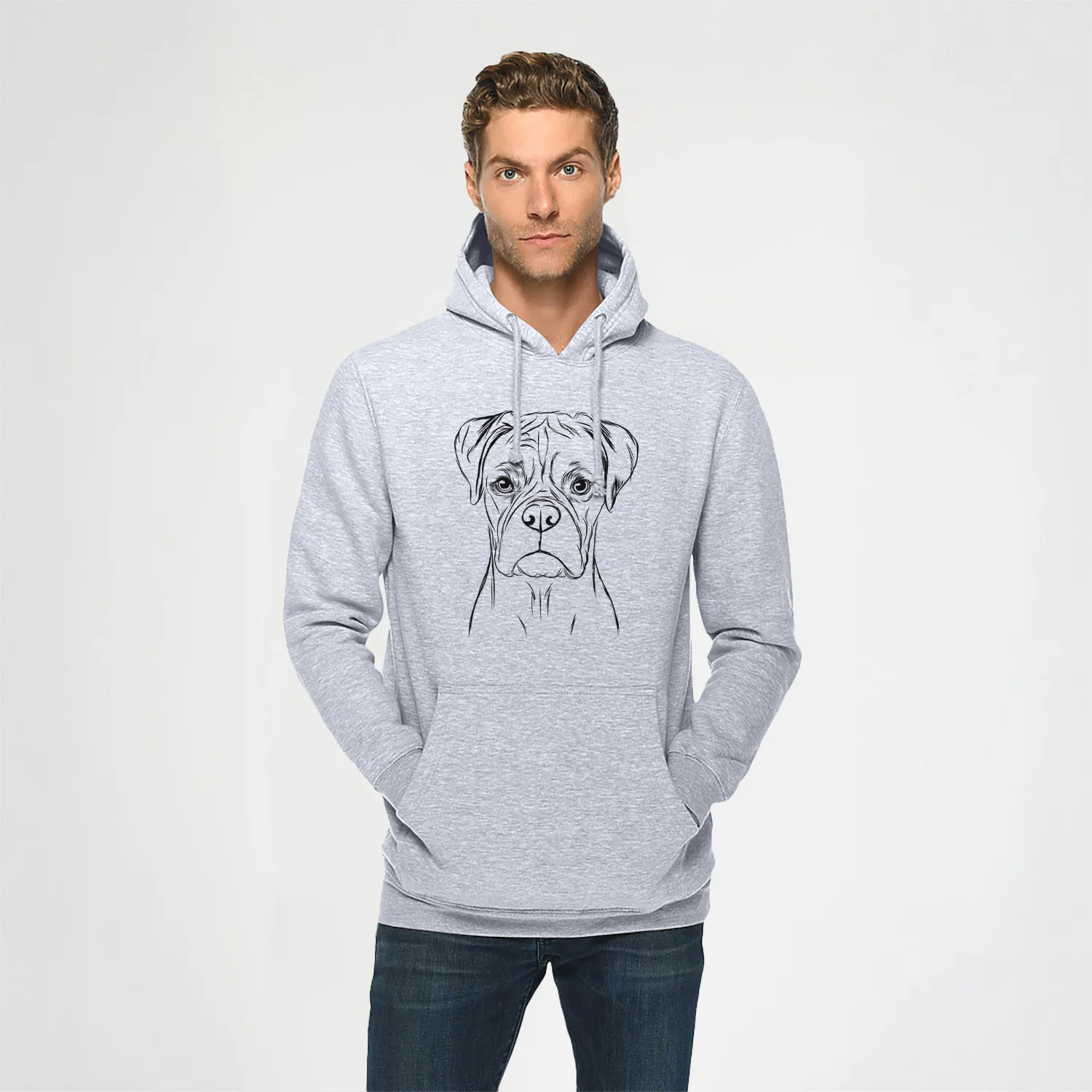 Reese the Boxer- Heavyweight Fleece Hoodie - Image 2